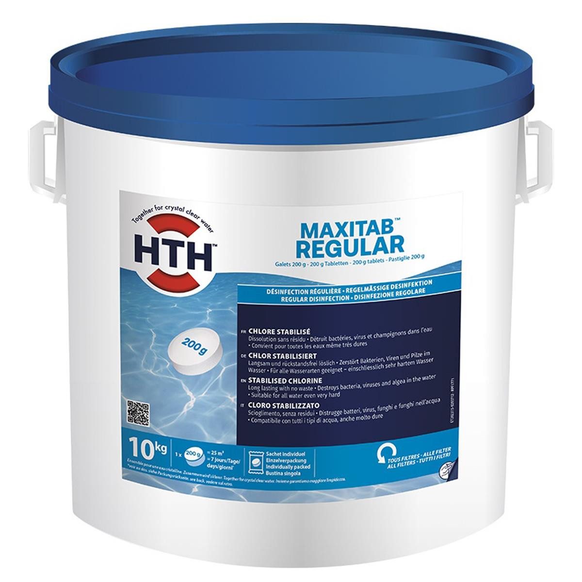 Poolpflege MaxiTab Regular 200g - 10kg Chlortabletten langsamlöslich Desinfektion