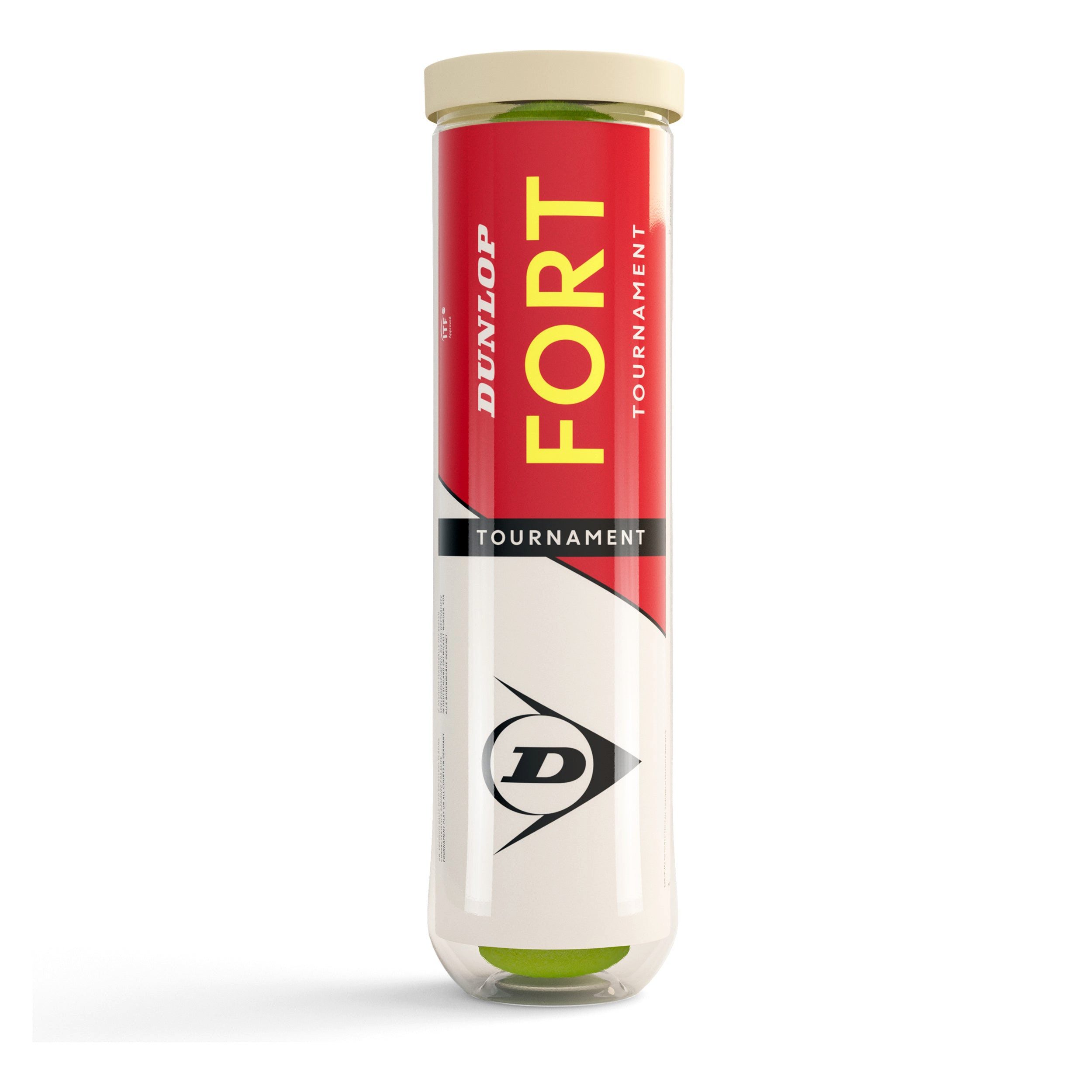 Dunlop Tennisball Fort Tournament - 4 Tennisbälle - Innendruckball - (4er Dose)