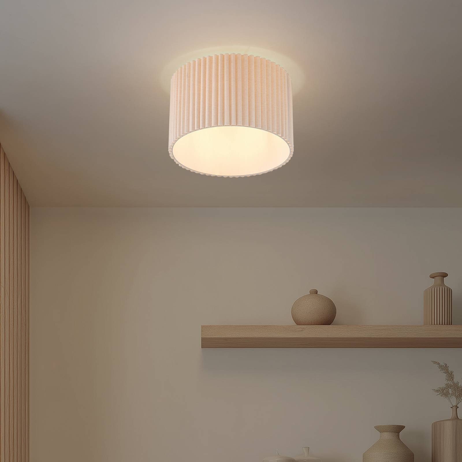 Lindby Deckenleuchten Libbie, Creme IP20, 1 x 15 W LED