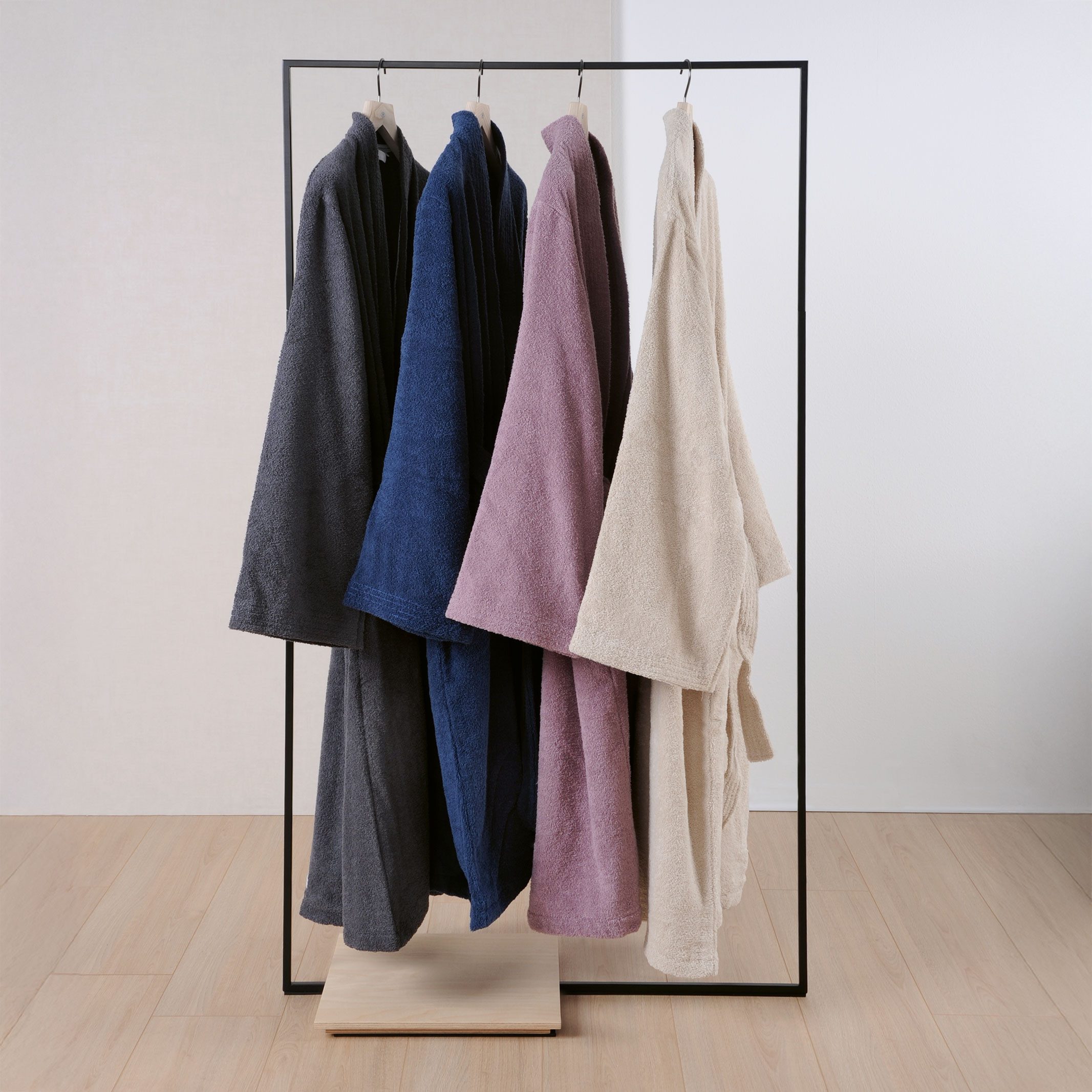 TOM TAILOR HOME Bademantel Kimono COLOR BATH, Langform, Frottier, Gürtel