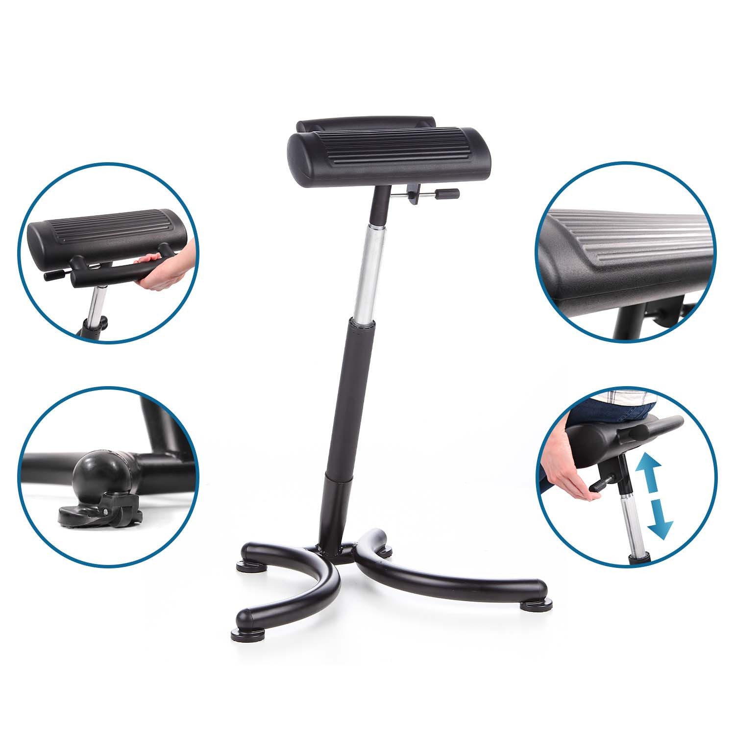 hjh OFFICE Stehhilfe Stehhilfe TOP WORK 30 Hartschaum ohne Armlehnen, Hocker