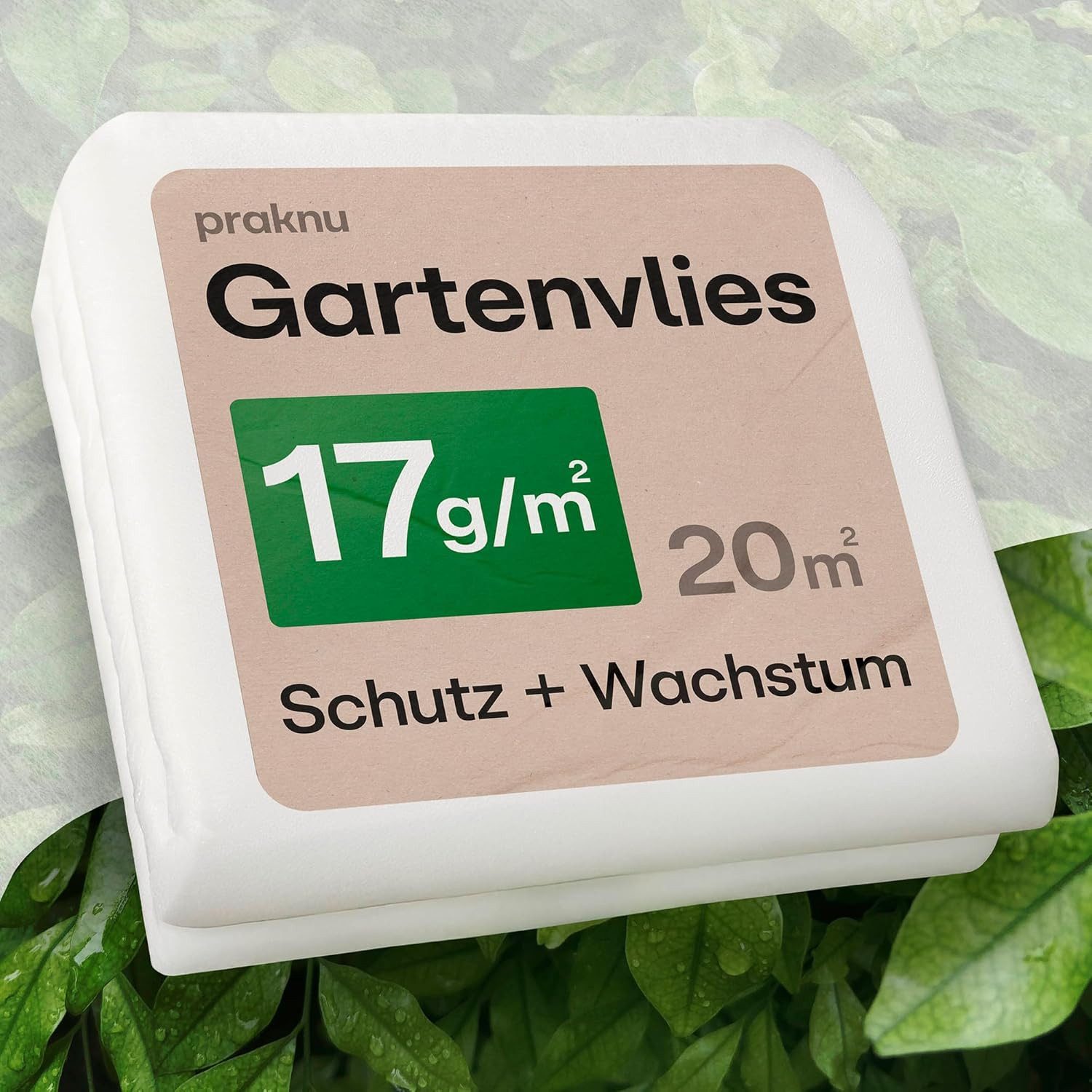 Praknu Gartenvlies 20m² Gartenvlies für Pflanzen 2 x 10m - 17g/m², (1-St), reißfest, UV-stabil, zuschneidbar, wasserdurchlässig, robust