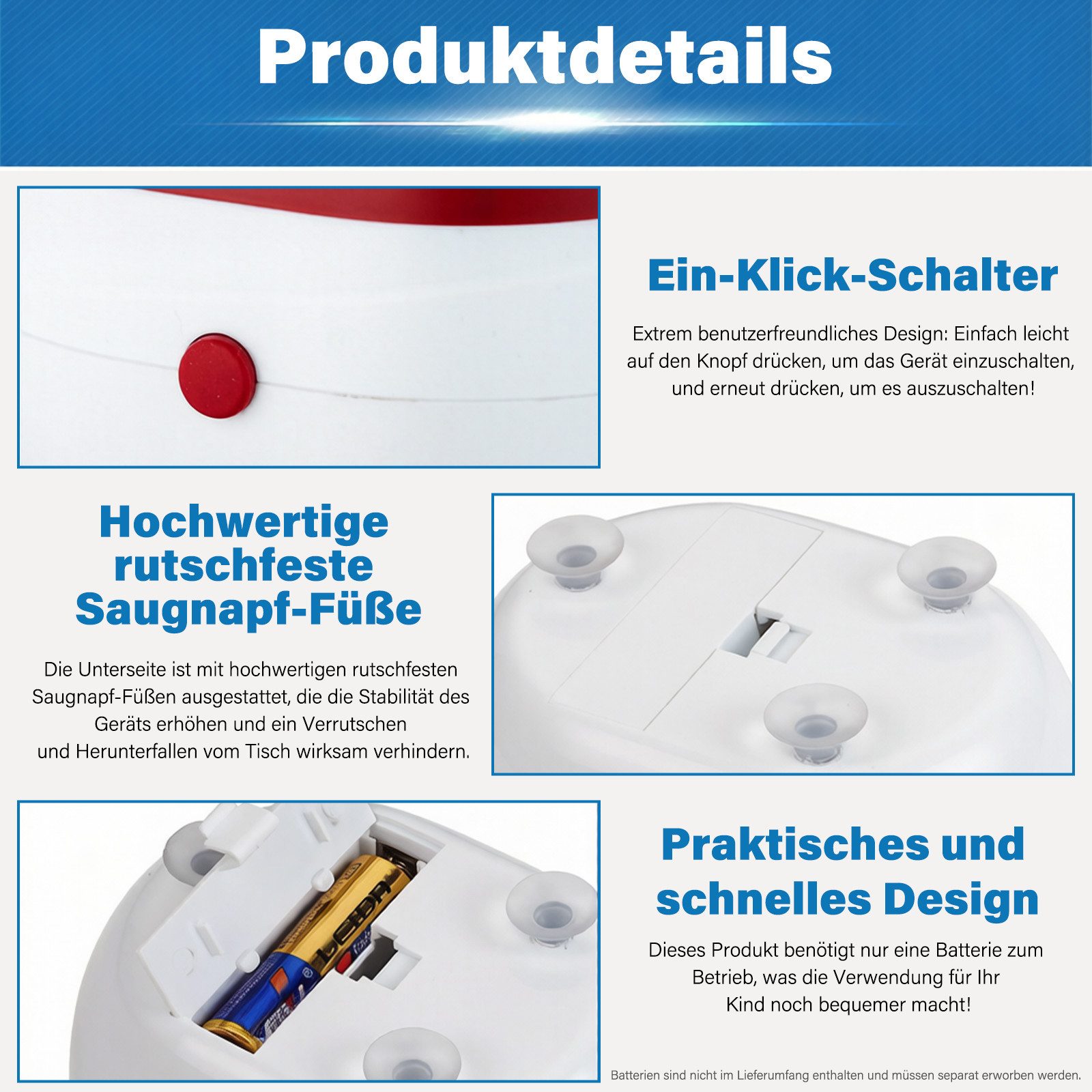 MOPUEA Ultraschallreiniger Schall-Zahnreinigungsgerät für Zahnprothesen, Schmuckreiniger