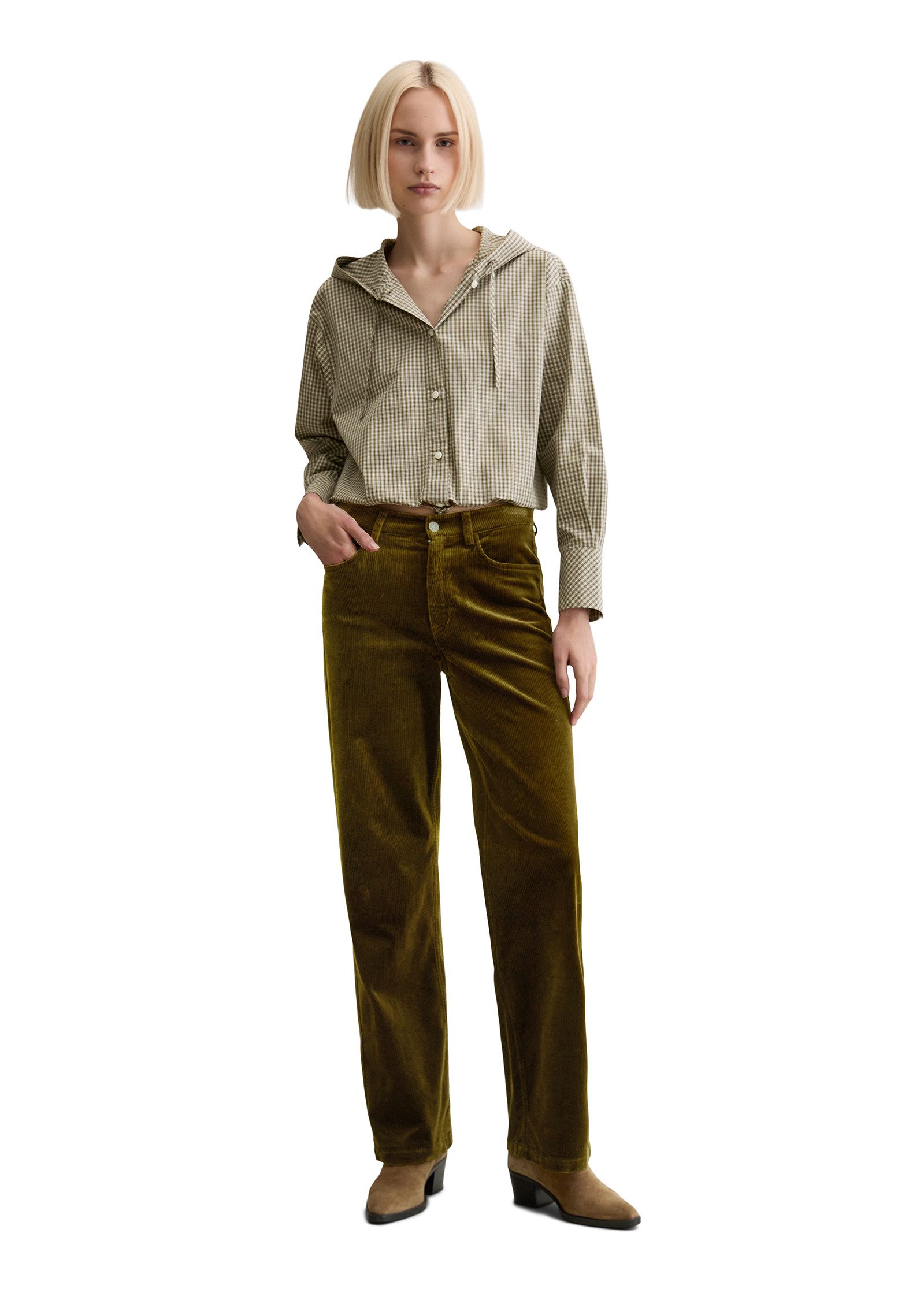 Marc O'Polo DENIM Cordhose Tomma Wide mit Rippstruktur, aus Bio-Baumwoll-Mix, weites, gerades Bein