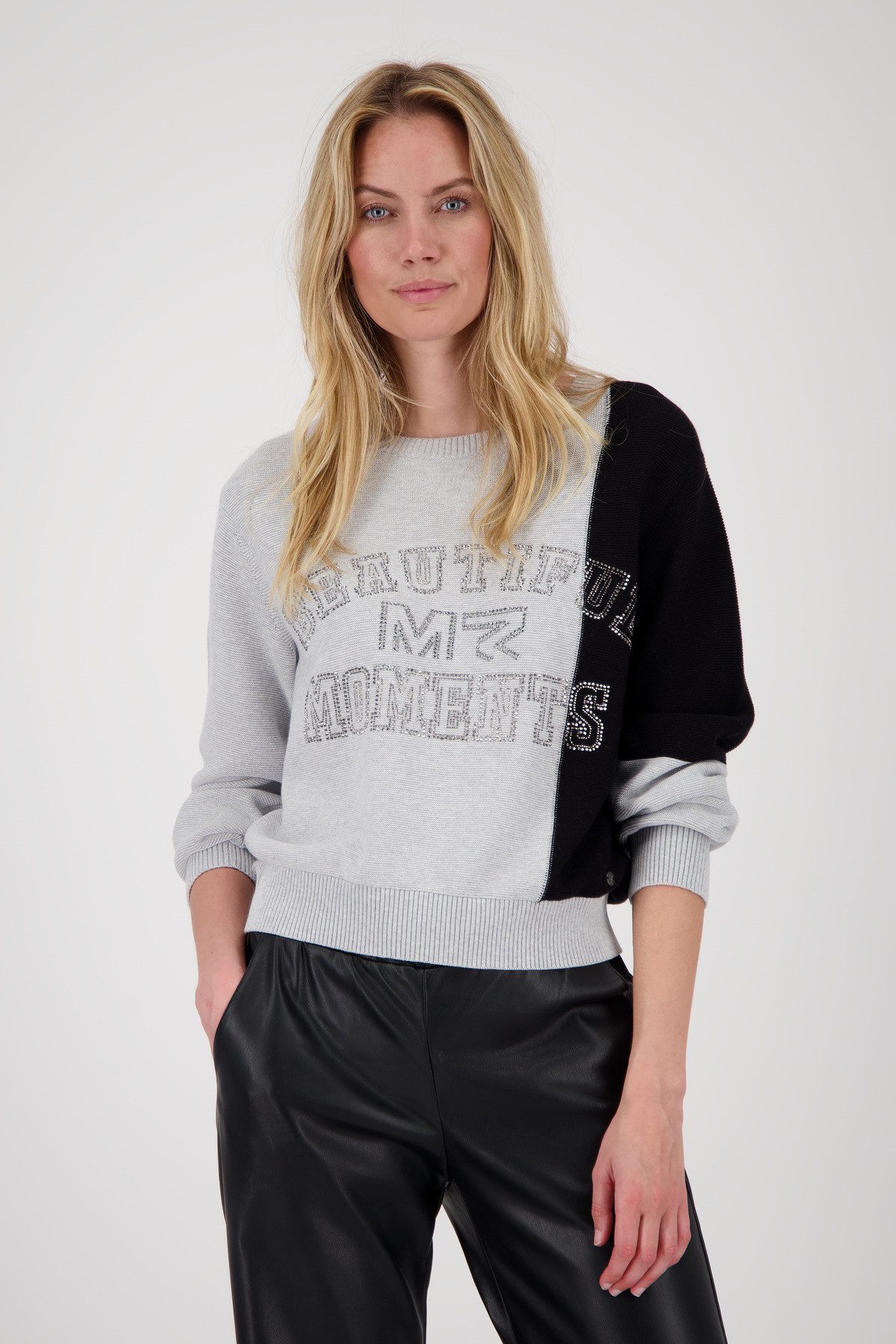 Monari Strickpullover Pullover Colorblock + Schmuck günstig online kaufen