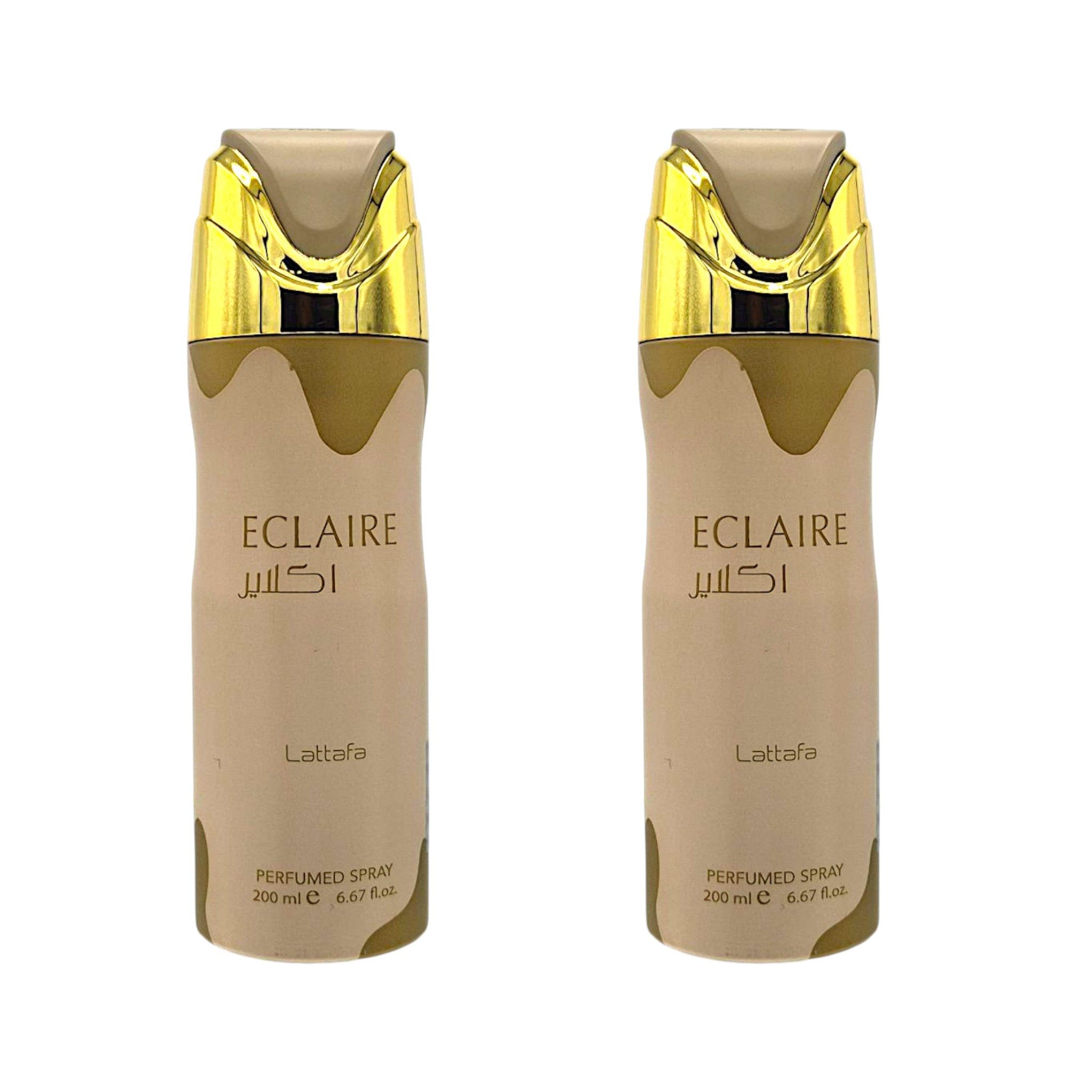 Lattafa Deo-Spray Eclaire Deo Spray Deodorant – Süß Gourmand 2x200 ml