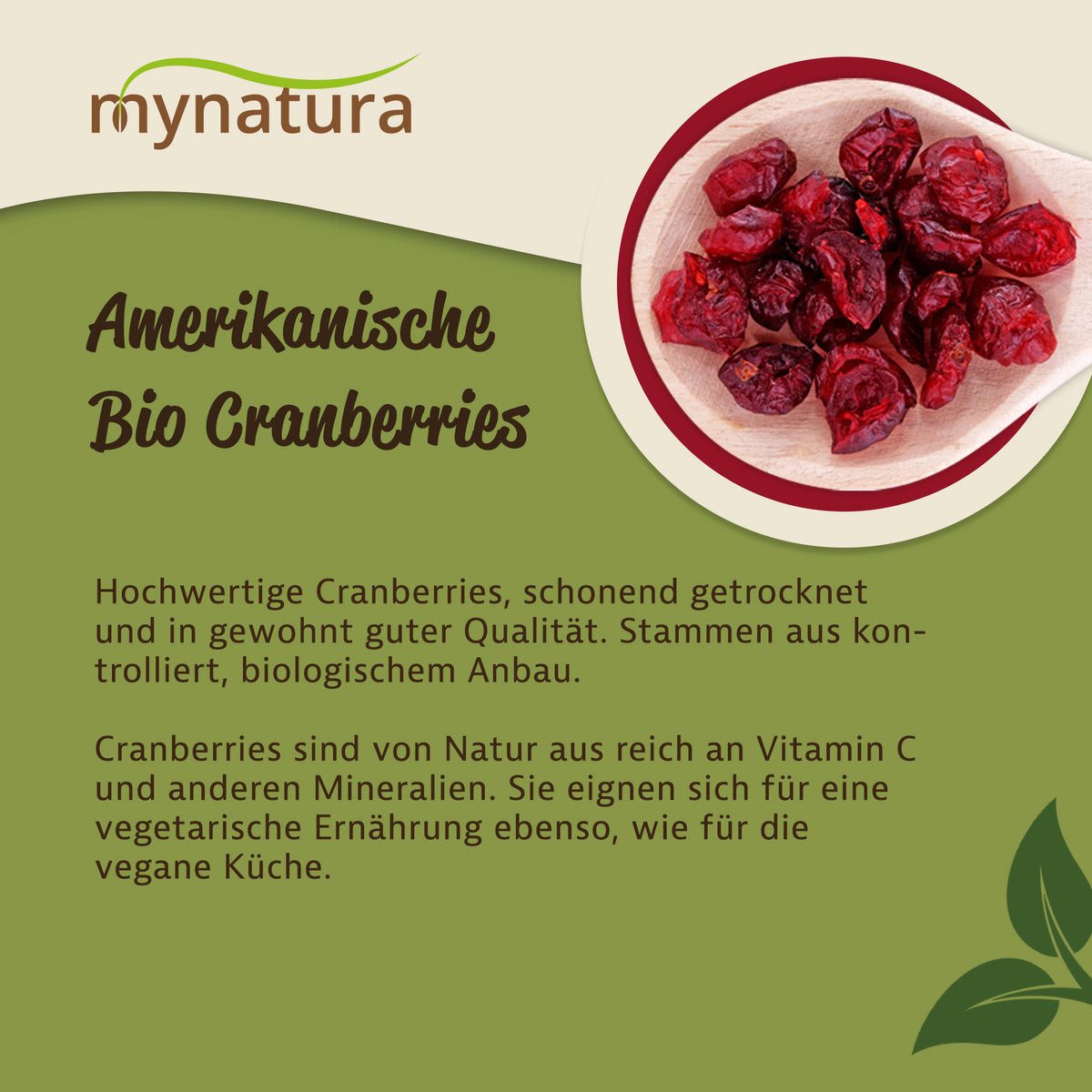 Mynatura Trockenfrüchte Mynatura Amerikanische Cranberrys