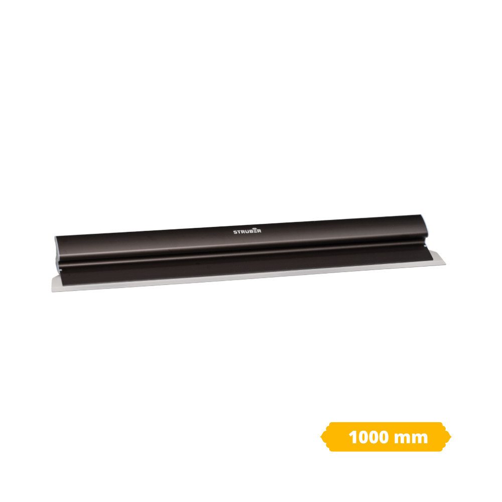 STRÜBER Flächenspachtel Flächenspachtel (25/40/60/80/100 cm) & Teleskopstange (100cm-St) Edelstahlklinge, Aluminiumgriff, Breit, Ausziehbare Teleskopstange