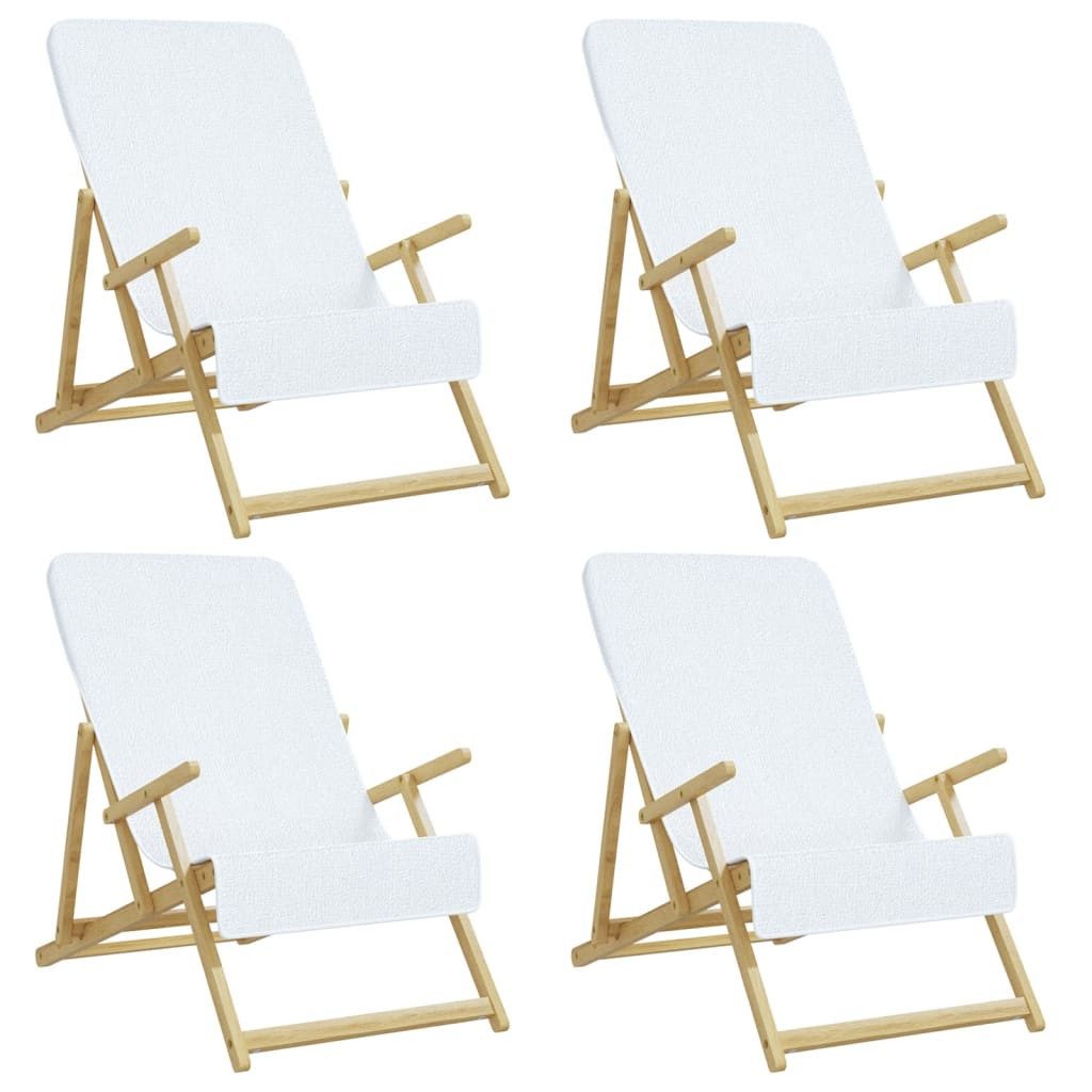 vidaXL Strandtücher Strandtücher 4 Stk. Weiß 60x135 cm Stoff 400 GSM, (4-St)