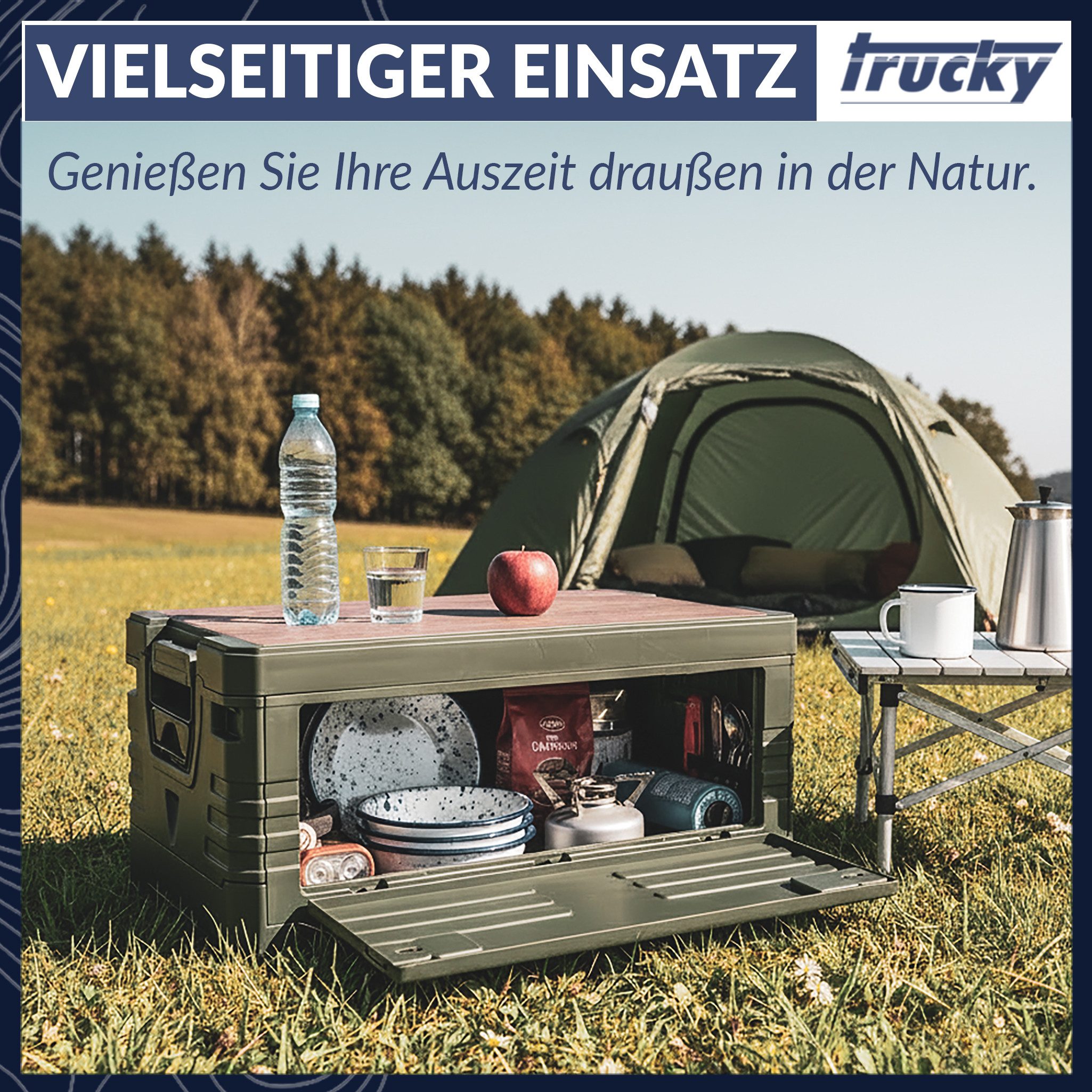 Trucky Faltbox Storage Box Camping Klappbox Klappkiste faltbar Grün Auswahl