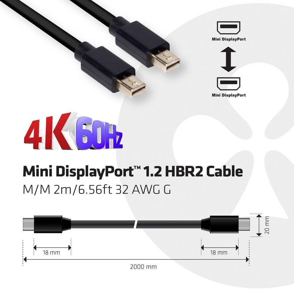 CLUB3D Club 3D DisplayPort 1.4 HBR3 8K60Hz HDMI-Kabel, (2.00 Cm