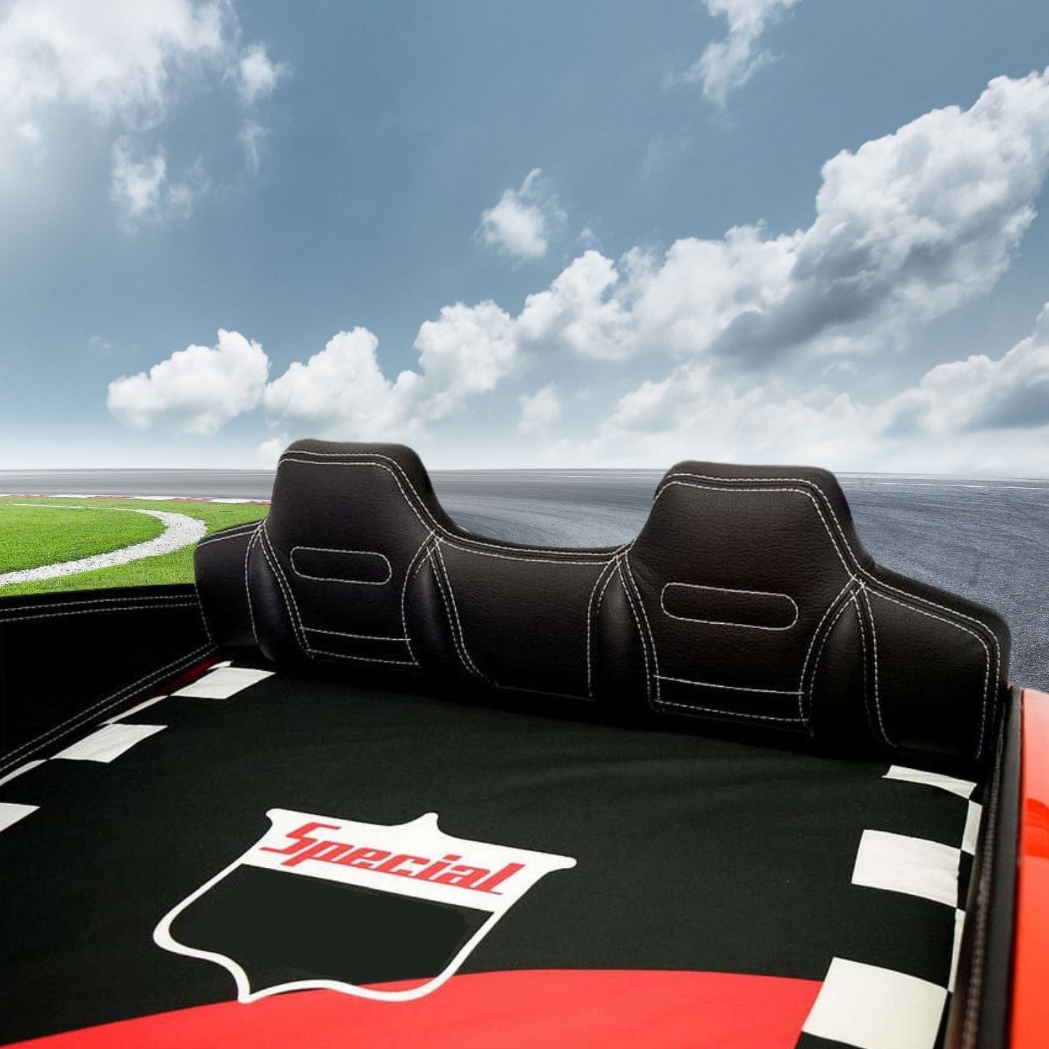 Coemo Autobett, 3-teiliges Polster-Set in Sportsitz-Optik für Autobett TURBO V2