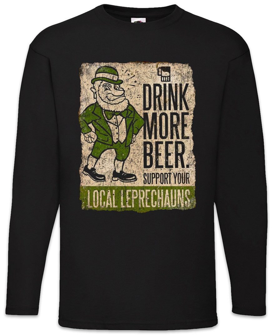 Langarmshirt Drink More Ganshers Fun Langarm T-Shirt Kobold Beißer Leprechauns