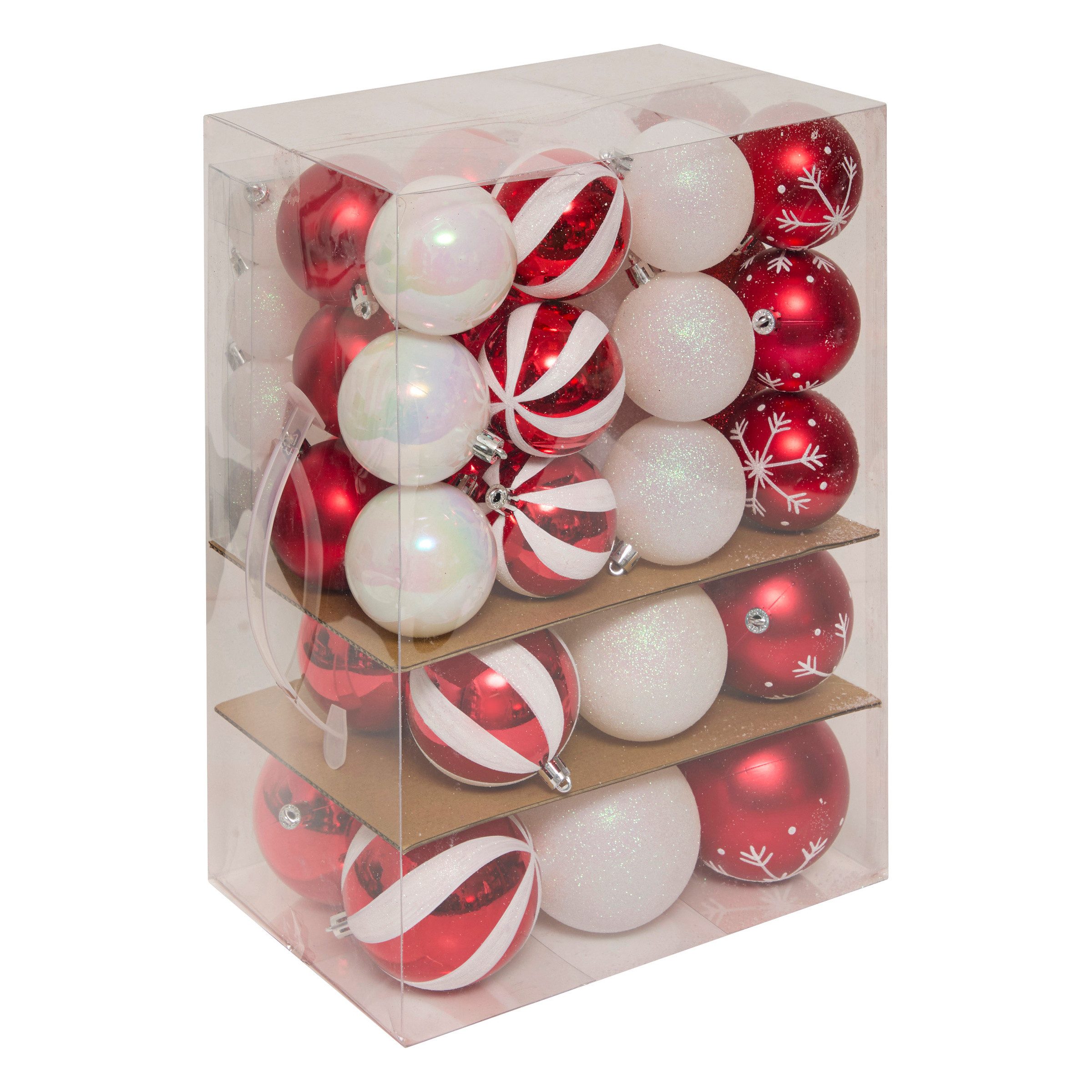 Atmosphera Créateur d'intérieur Weihnachtsbaumkugel Bruchsichere Christbaumkugeln, 60 Stück