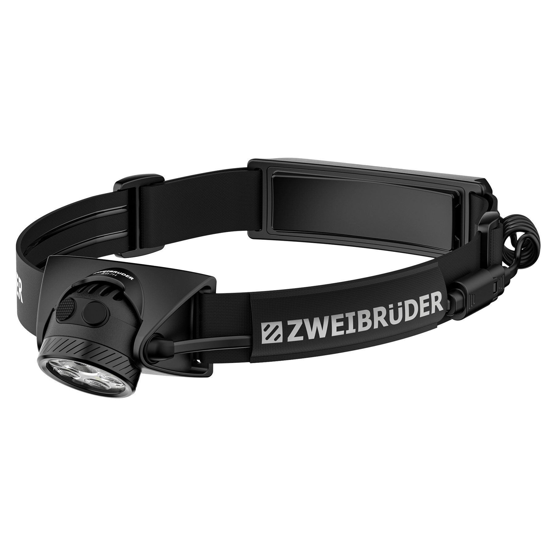 Zweibrüder LED Stirnlampe ZB7H, Focus-Function aufladbar / USB-C Aluminium Rotlicht + Rücklicht (rot)