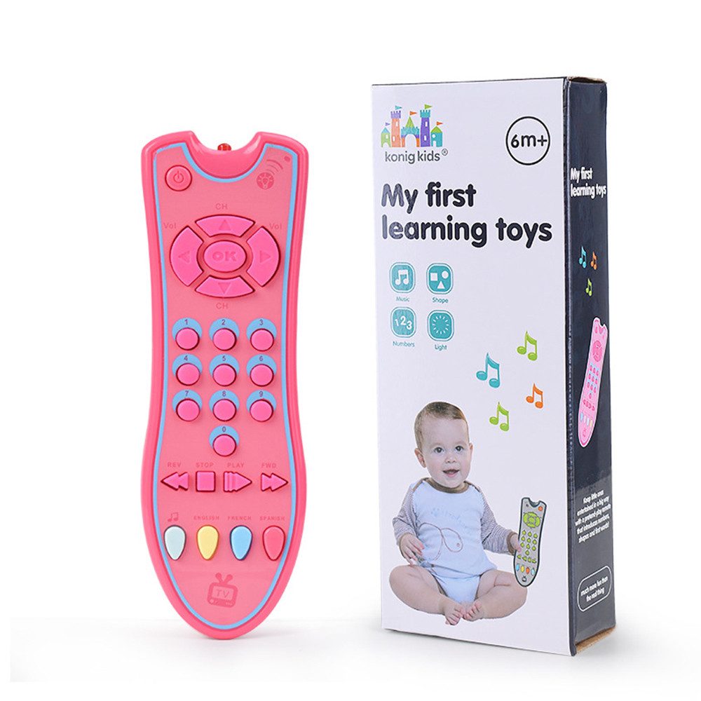 Fivejoy Baby-Fernbedienungsspielzeug,analoge TV-Fernbedienung Licht und Musik Fernbedienung (Kleinkind, Musik zum frühen Lernen, englisches Lernspielzeug)