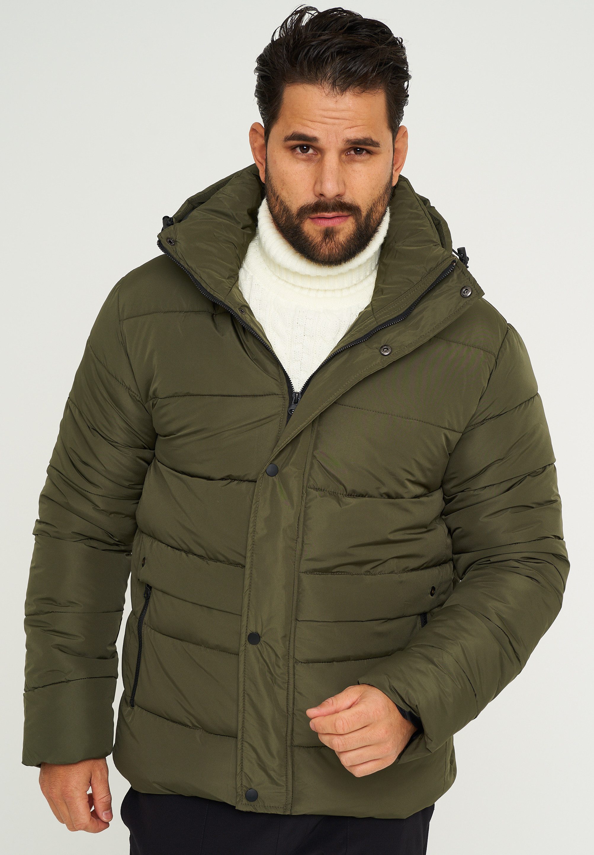 SOULSTAR Winterjacke S2TAHTA Herren Pufferjacke mit Kapuze warme Steppjacke Mens Jacket