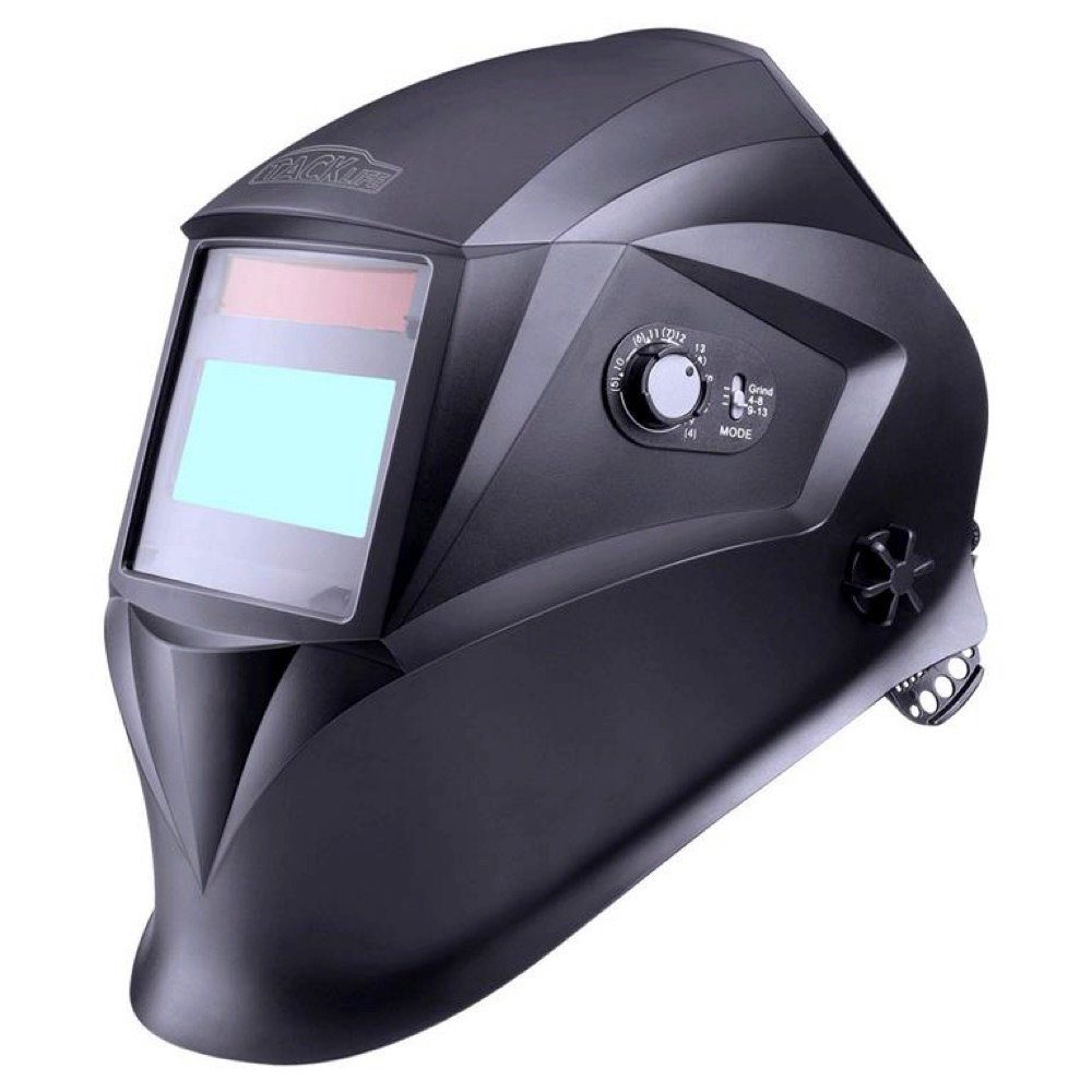 TACKLIFE Schweißhelm Automatik Solar Schweißmaske Schweißschirm (Optische Klasse 1/1/1/1), Stufenlose Empfindlichkeitseinstellung, inkl. Tasche