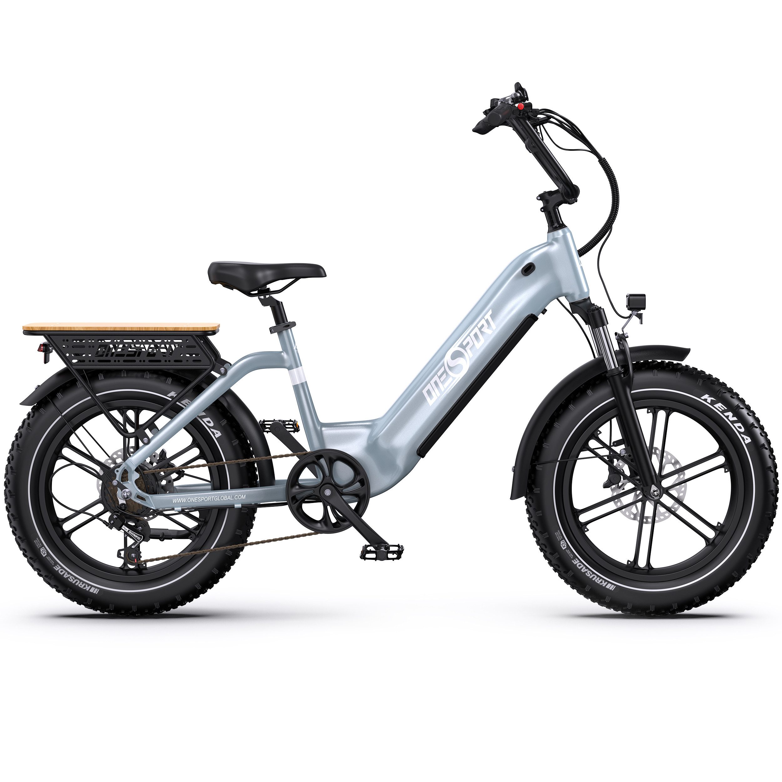 Onesport E-Bike Cityrad herren Elektrofahrrad 20× 4.0 Zoll 18AH 48V 864WH damen E-MBT, 7 Gang Shimano, Kettenschaltung (Shimano 7-Gang), Heckmotor, 864 Wh, Cityrad 7 Gang Shimano, hydraulischen Scheibenbremse, Kettenschaltung