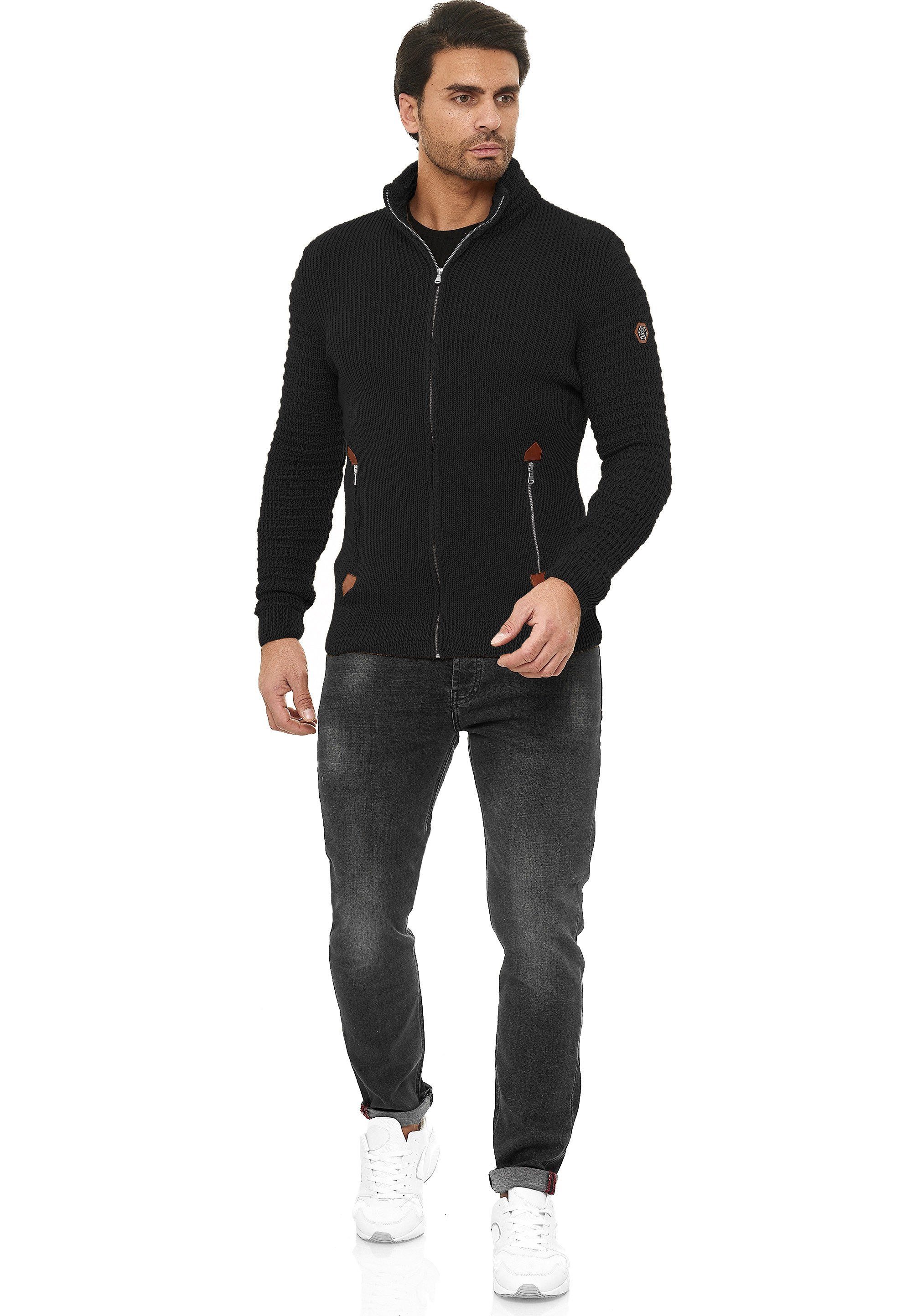 RedBridge Strickjacke Tampa mit Stehkragen