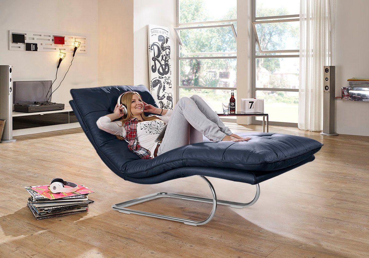W.SCHILLIG Relaxliege daily dreams, in Waffelkissen-Optik, wahlweise mit Motor, Freischwingergestell