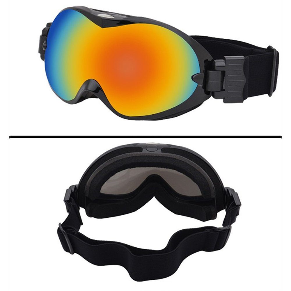Snowboardbrille, UV-Schutz, Schutz, praktischer bunt Dekorative Skibrille Anti-Beschlag-Beschichtung mit (1-St), UV Schutzbrille Für Skibrille Erwachsene,