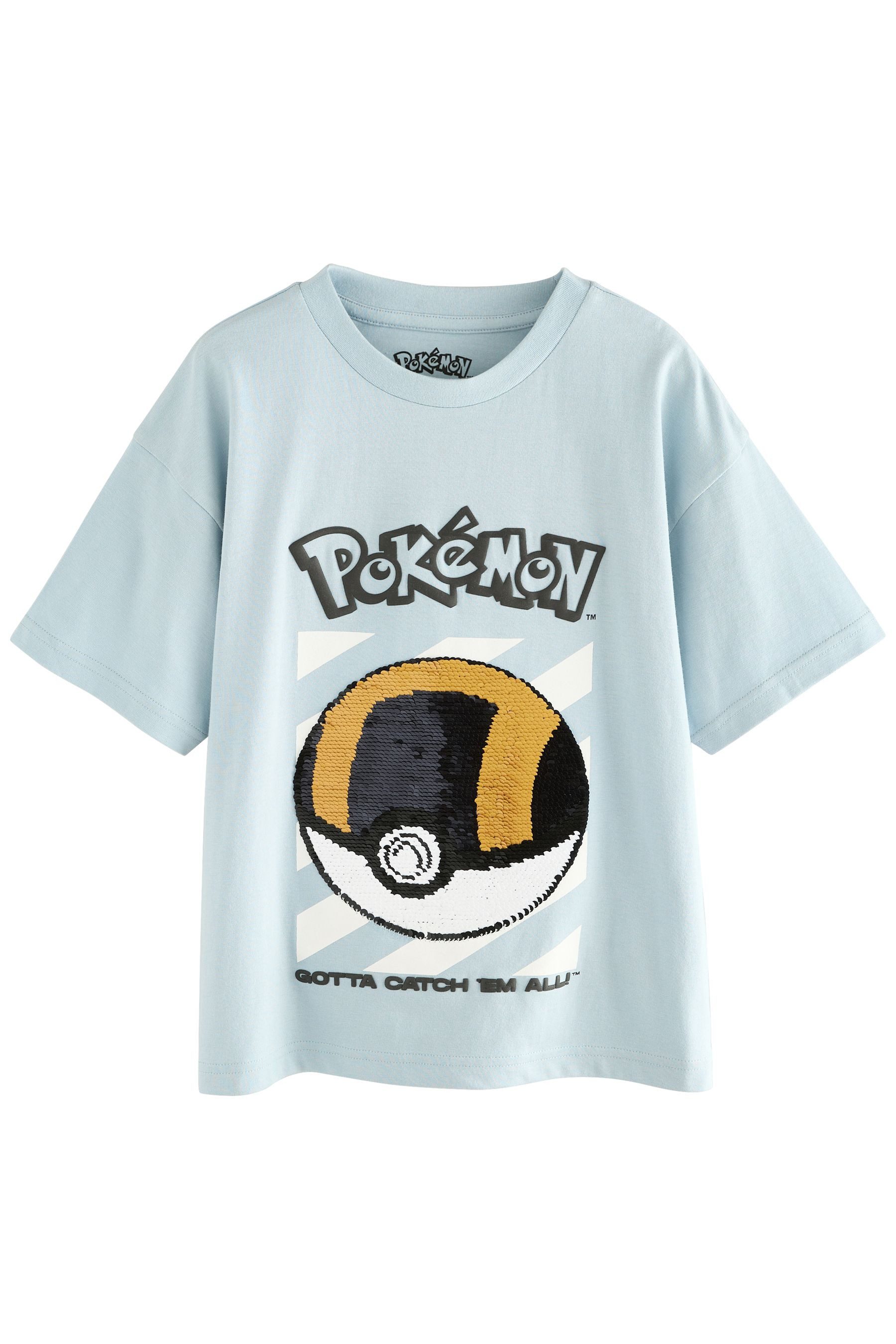 Next Paillettenshirt Kurzarm-T-Shirt mit Pailletten, Pokémon günstig online kaufen