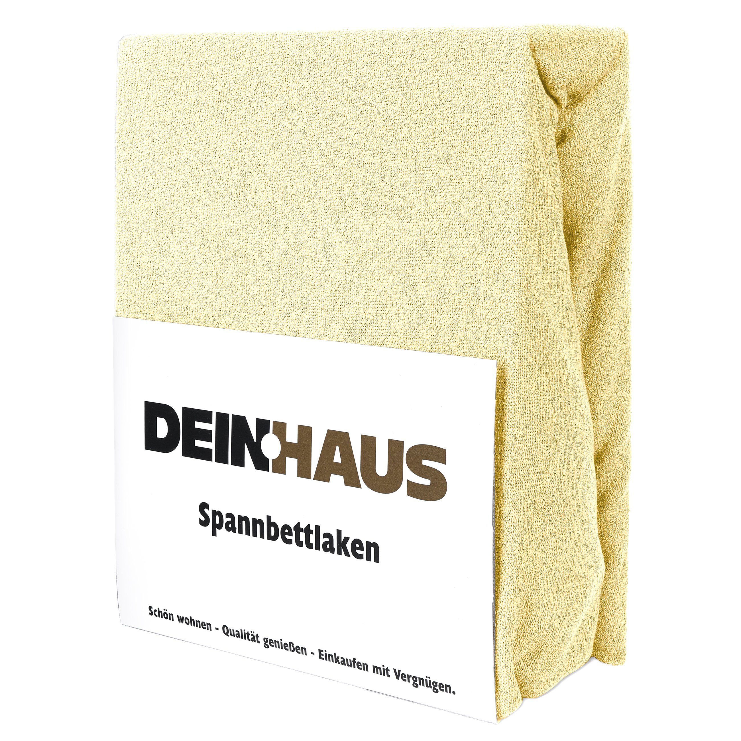 DH DEIN . HAUS Spannbettlaken Frottee SOFT, Baumwolle, Gummizug: rundum, (1 Stück), weich saugfähig atmungsaktiv Rundumgummi formstabil bis 20 cm – Bild 2 von 5