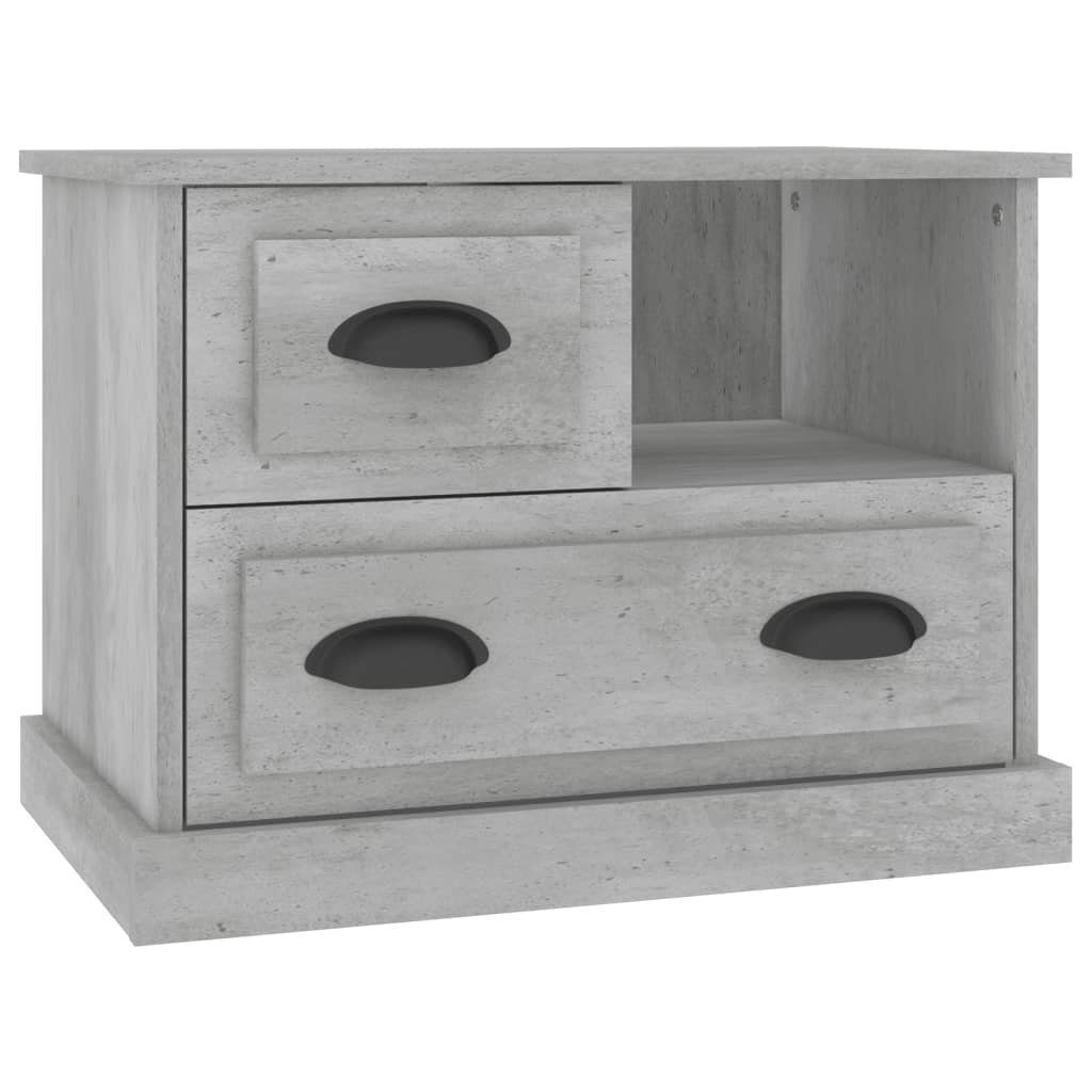Nachttisch Nachttisch Betongrau 60x39x45 cm Nachtkonsole Nachtschrank