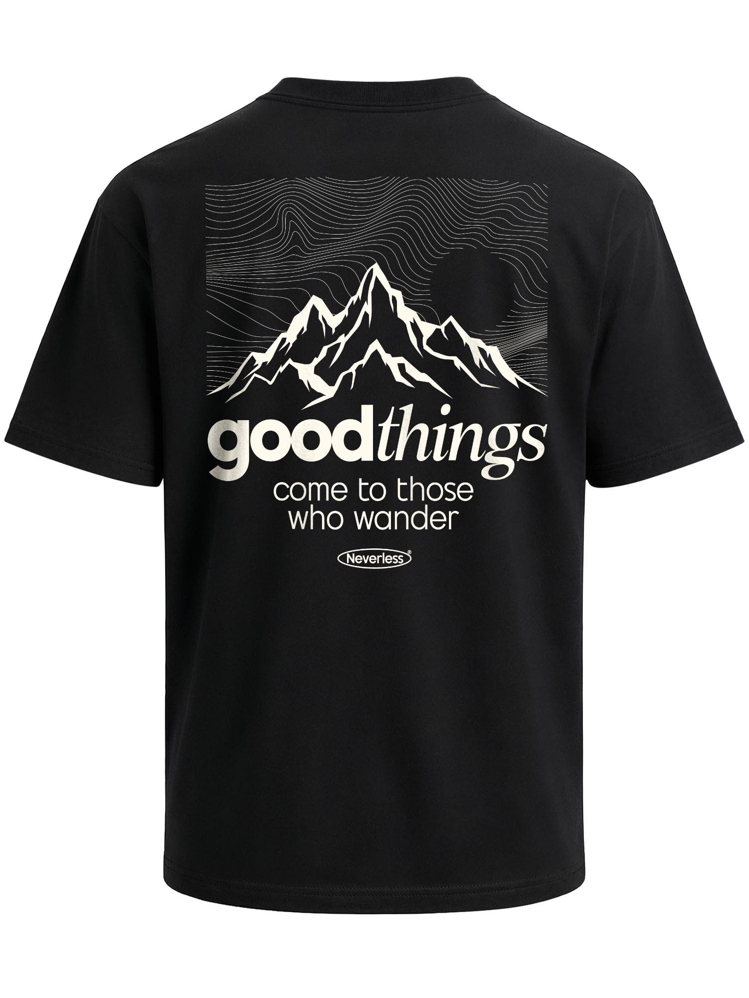Neverless Oversize-Shirt Herren T-Shirt Relaxed Fit - good things -Printshirt Streetstyle mit Print