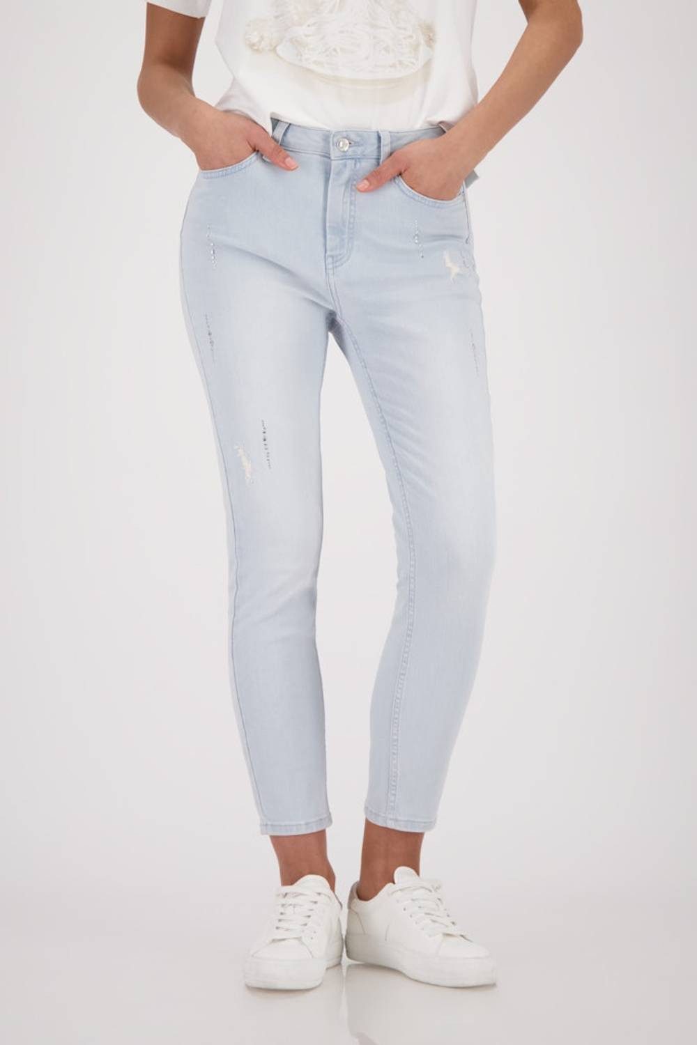 Monari 5-Pocket-Jeans 410454 hellblau günstig online kaufen
