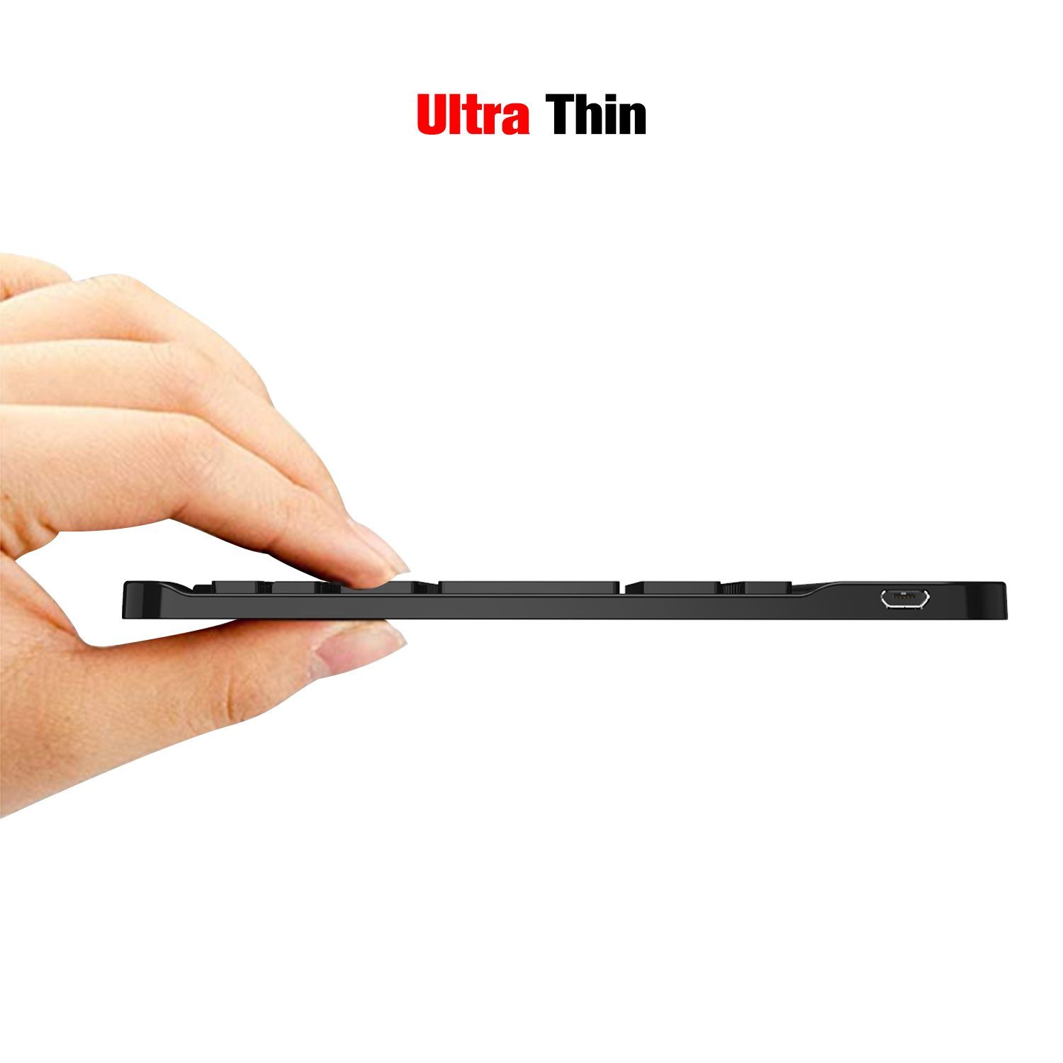 Fintie Farbige Beleuchtete Tastatur(Deutsches Layout QWERTZ) 10‘’ Bluetooth Tablet-Tastatur (für Samsung Galaxy Tab A8/S6 Lite/S8 11, Xiaomi Pad 5, Lenovo P11/M10)