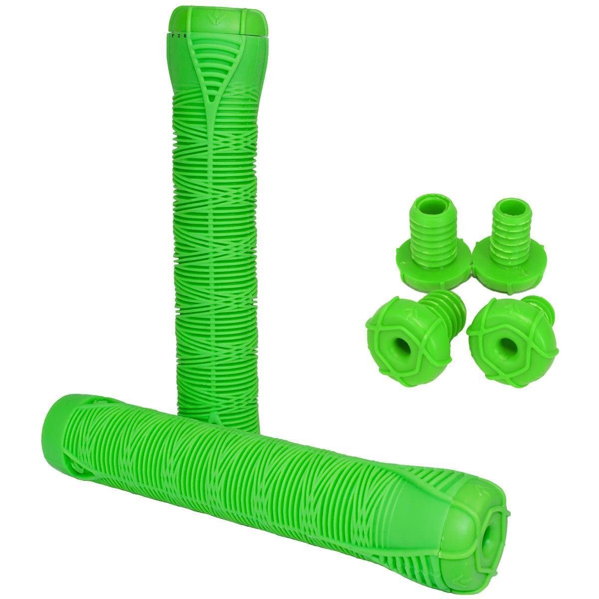 Blunt Stunt Manopole per monopattino V2, lunghe e morbide + 2 x 2 tappi terminali, Nero