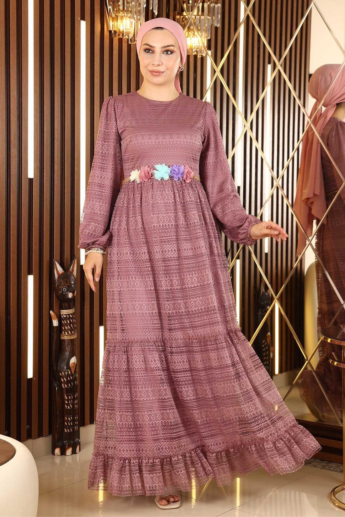 MODAMİHRAM Maxikleid Spitzen Meerjungfrau Kleid