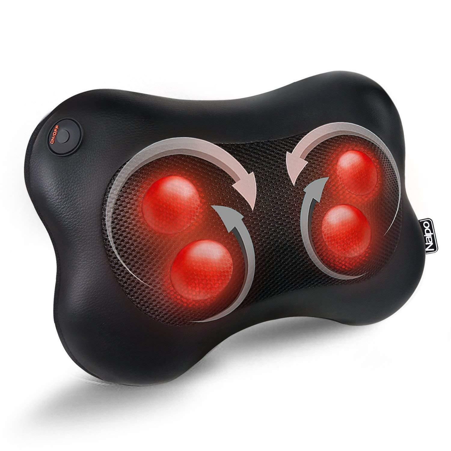 NAIPO Massagekissen, Shiatsu Massagegerät für Nacken Schulter Rücken