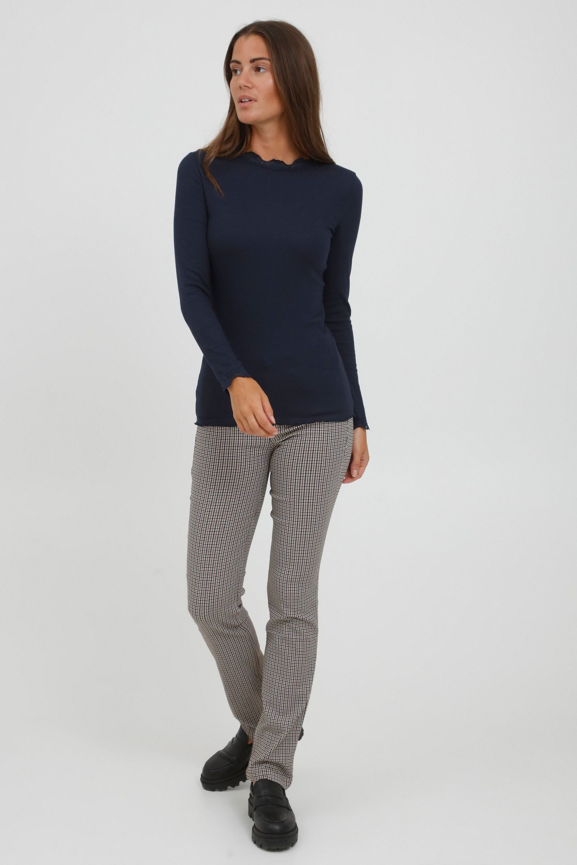 fransa Longsleeve FRHIZAMOND Langarmshirt mit Spitzen-Details günstig online kaufen