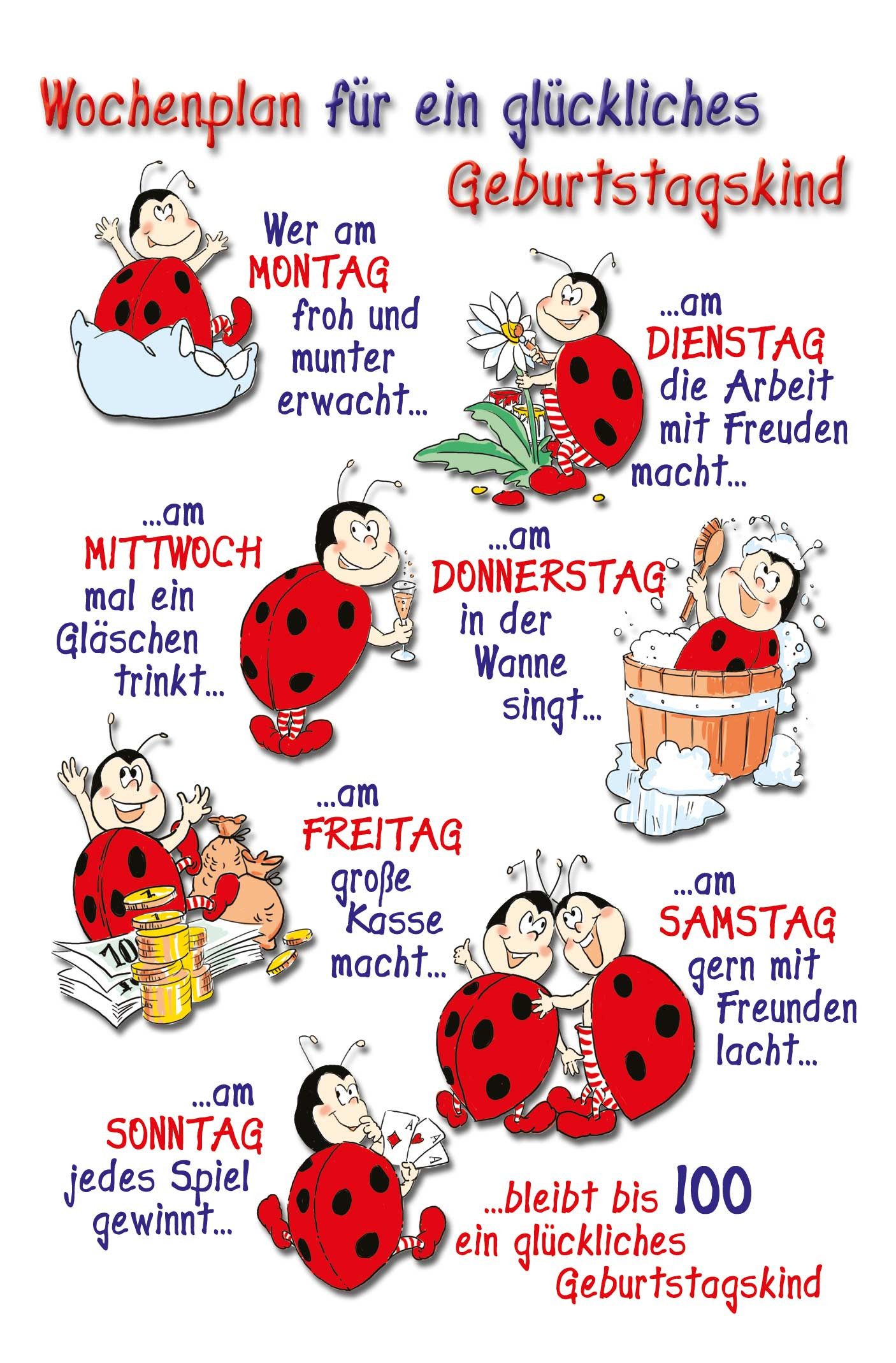 Grußkarten Geburtstag - Glückwunschkarte im Format 11,5 x 17 cm mit Umschlag