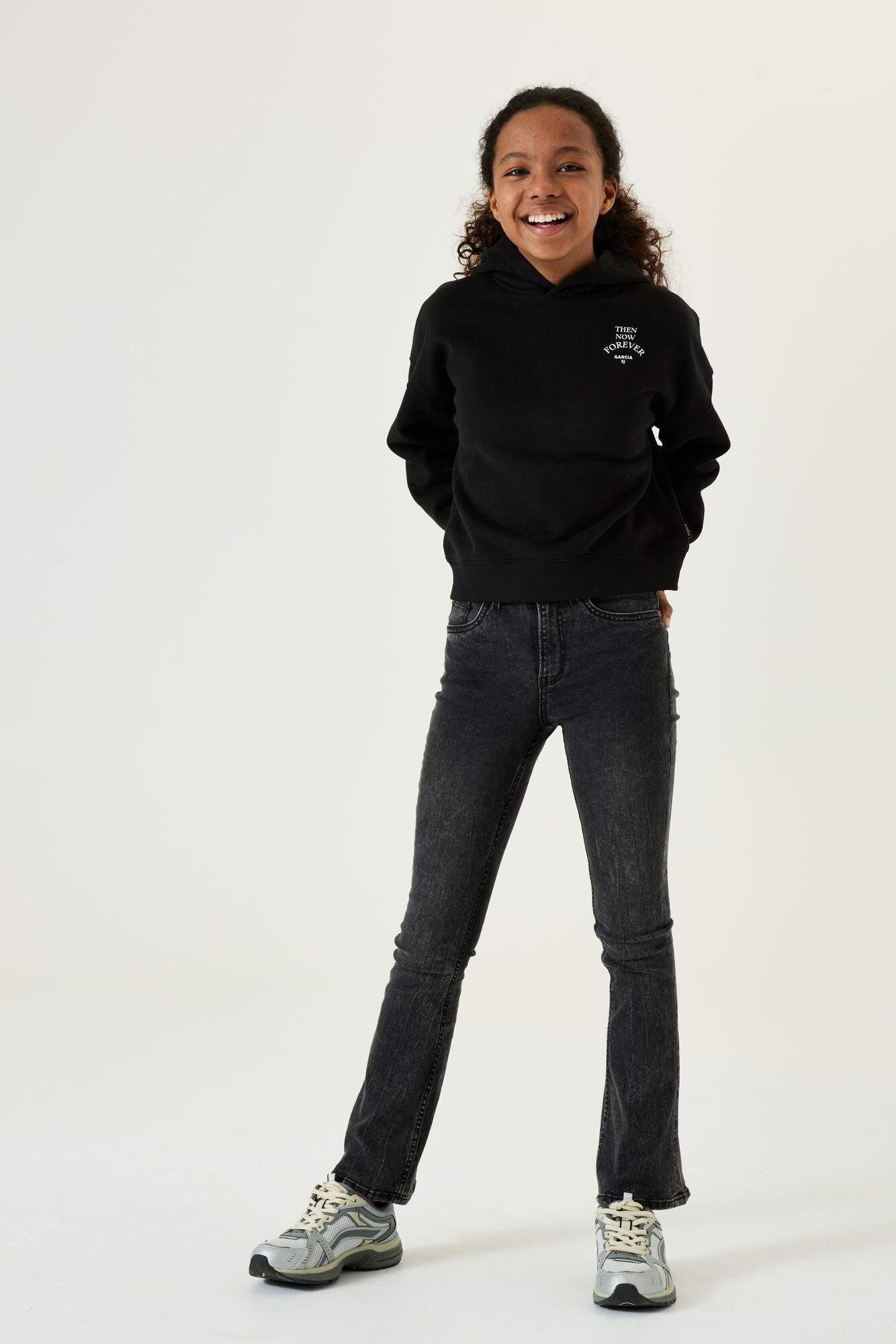 Garcia Hoodie Schwarzer Kapuzen-Hoodie, Mädchen (Z2015-60)