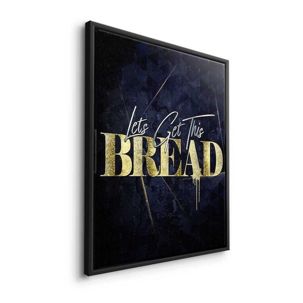 DOTCOMCANVAS® This Let's - Mindset - weißer Leinwandbild, Get Leinwandbild Motivation Premium Bread - Rahmen