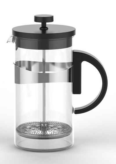 Emilja Kaffeebereiter Kaffeezubereiter manuell 1L Living French Press Kaffeepresse, 1l Kaffeekanne, Edelstahlfilter