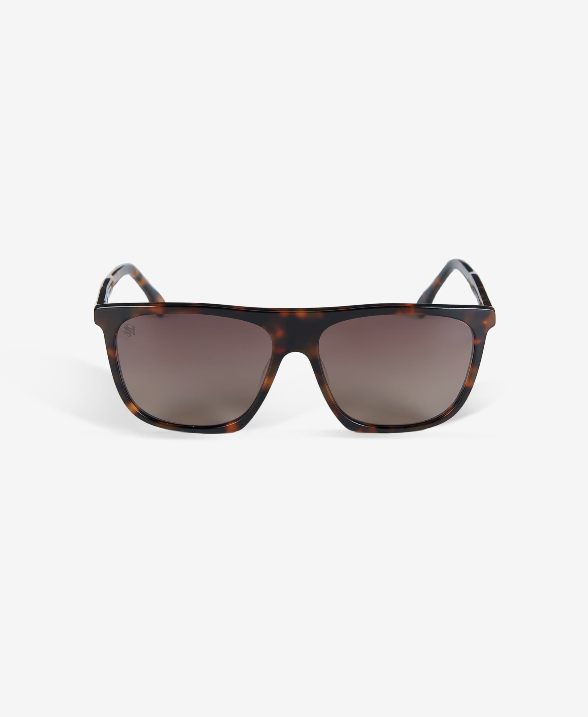 GLAMIRA Sonnenbrille Glänzende Quadratische Herrensonnenbrille in Schildpatt-Optik (1-St) mit polarisierten Linsen