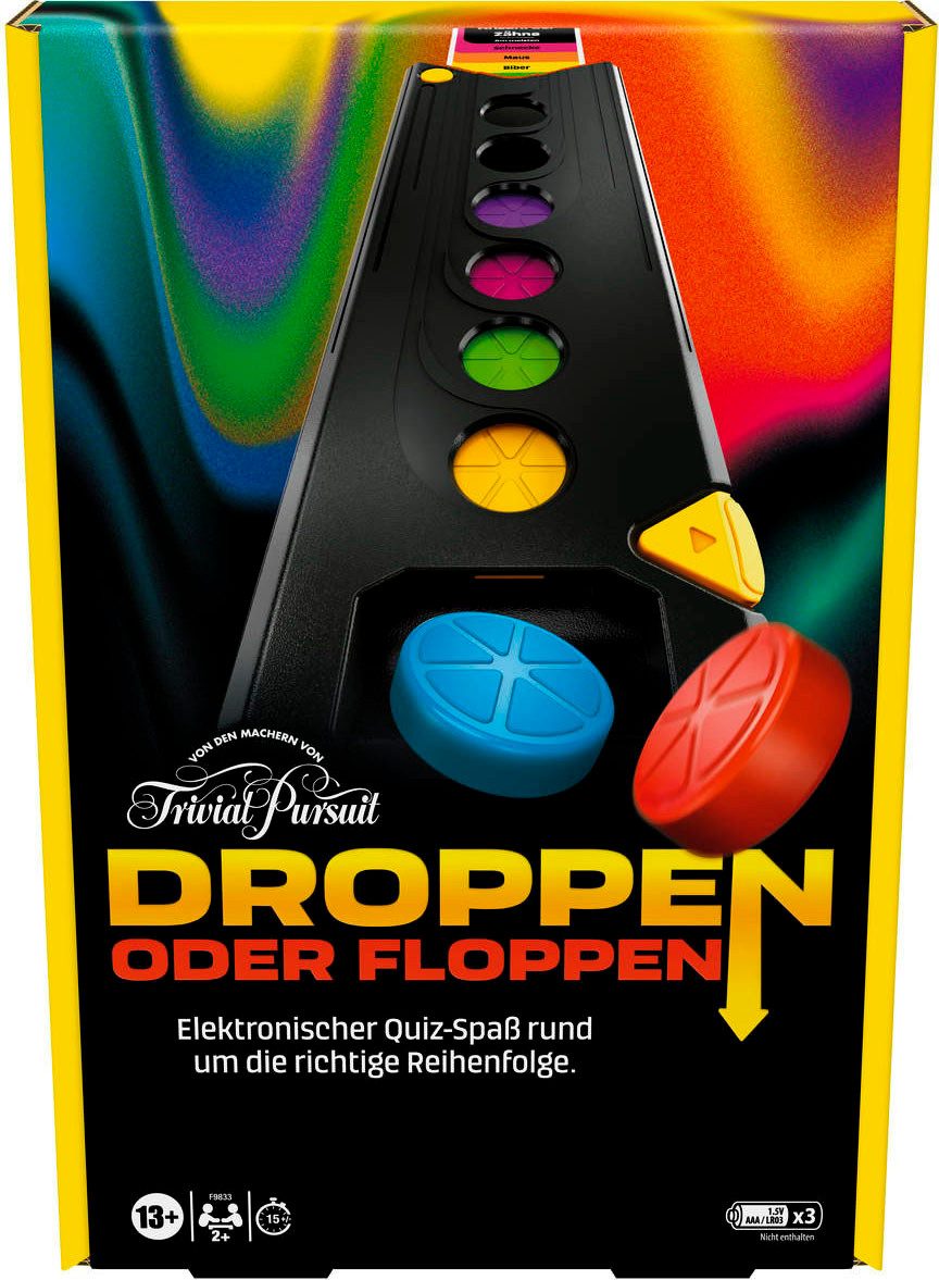 Hasbro Spiel Trivial Pursuit, Droppen oder Floppen, Quizspiel