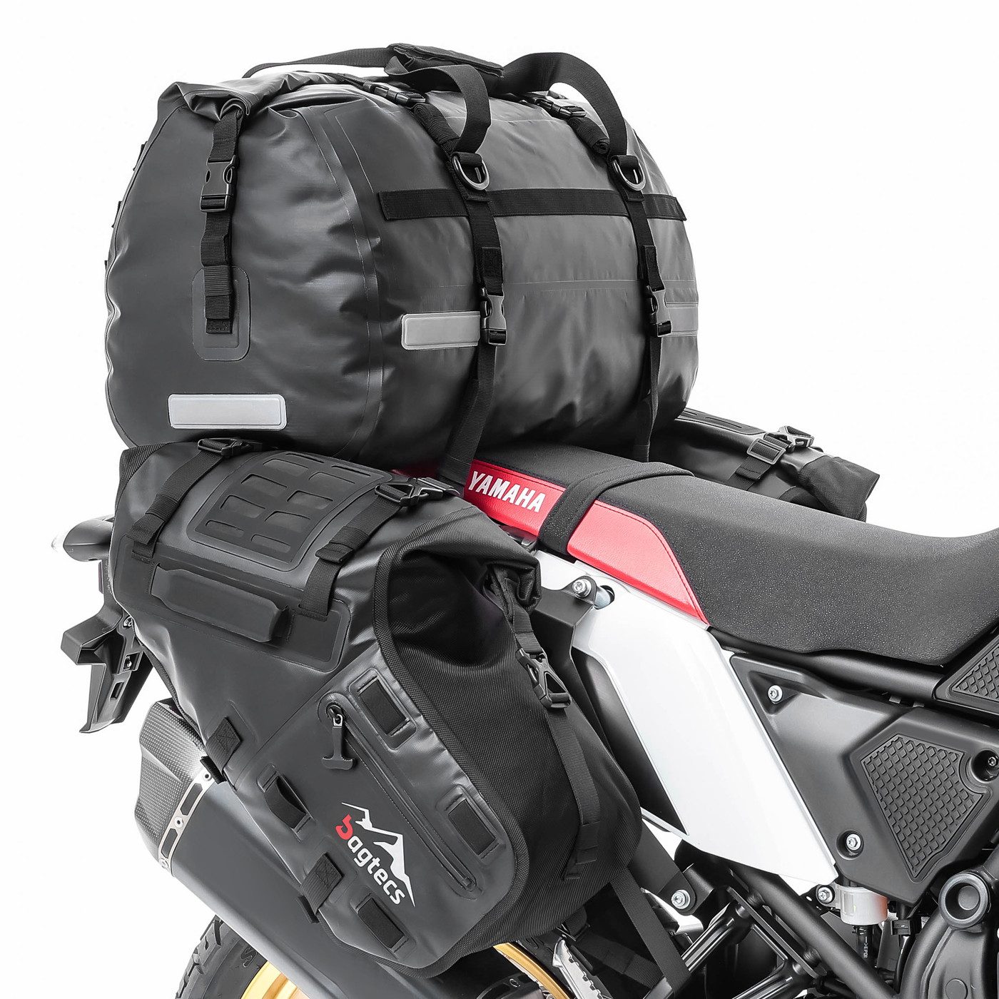 Bagtecs Reisetasche Set Satteltaschen + Seitenträger für Yamaha Tenere 700 / Rally 19-26