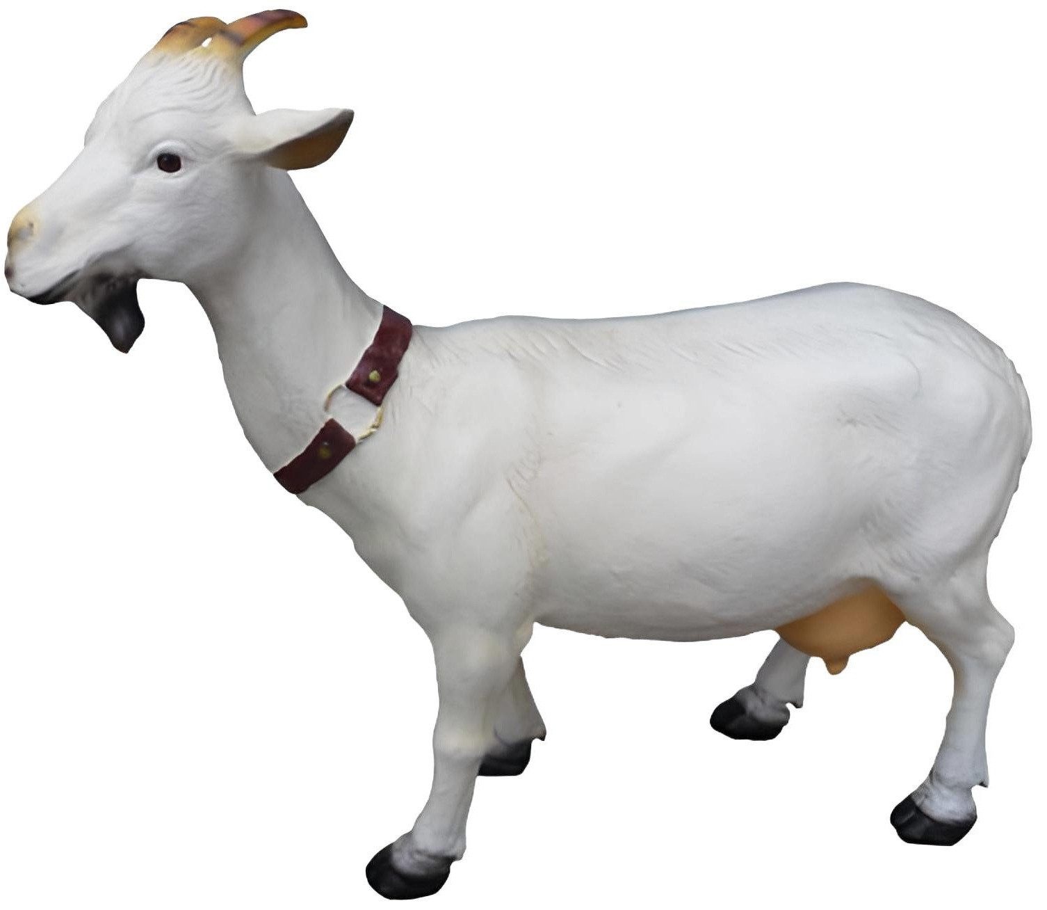 Xlmoebel Tierfigur XLMoebel Ziege Garten Statue handgefertigt aus hochwertigem Material (Skulptur A328-39x42cm), Hergestellt in Europa