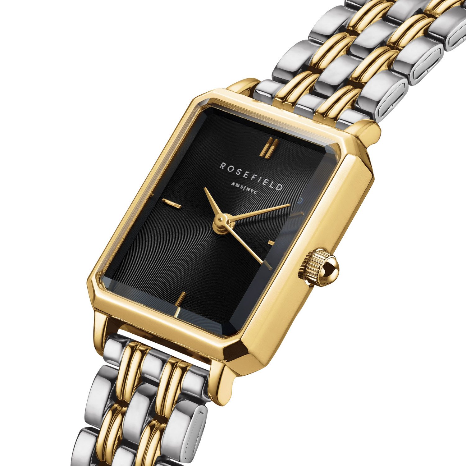 ROSEFIELD Quarzuhr Octagon XS Bicolor/Schwarz