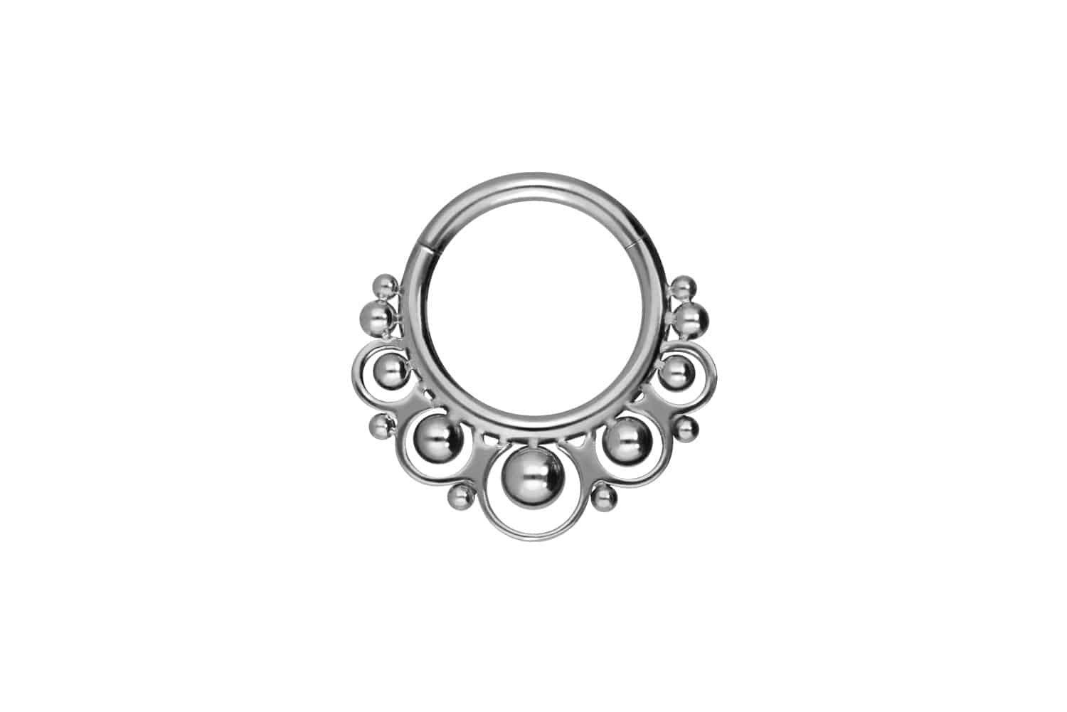 Piercing-Set Titan Segmentring Clicker ORIENTALISCHES DESIGN