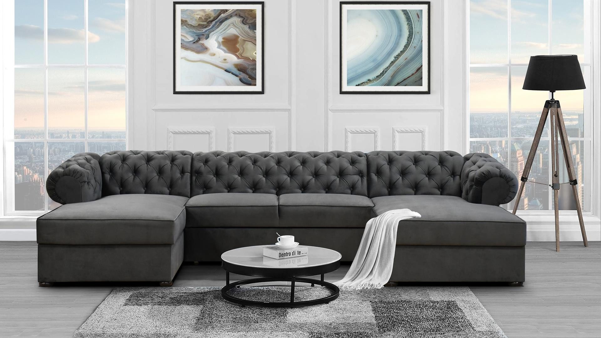 Beautysofa Ecksofa mit Schlaffunktion und zwei Bettkasten Chester U, hochwe günstig online kaufen