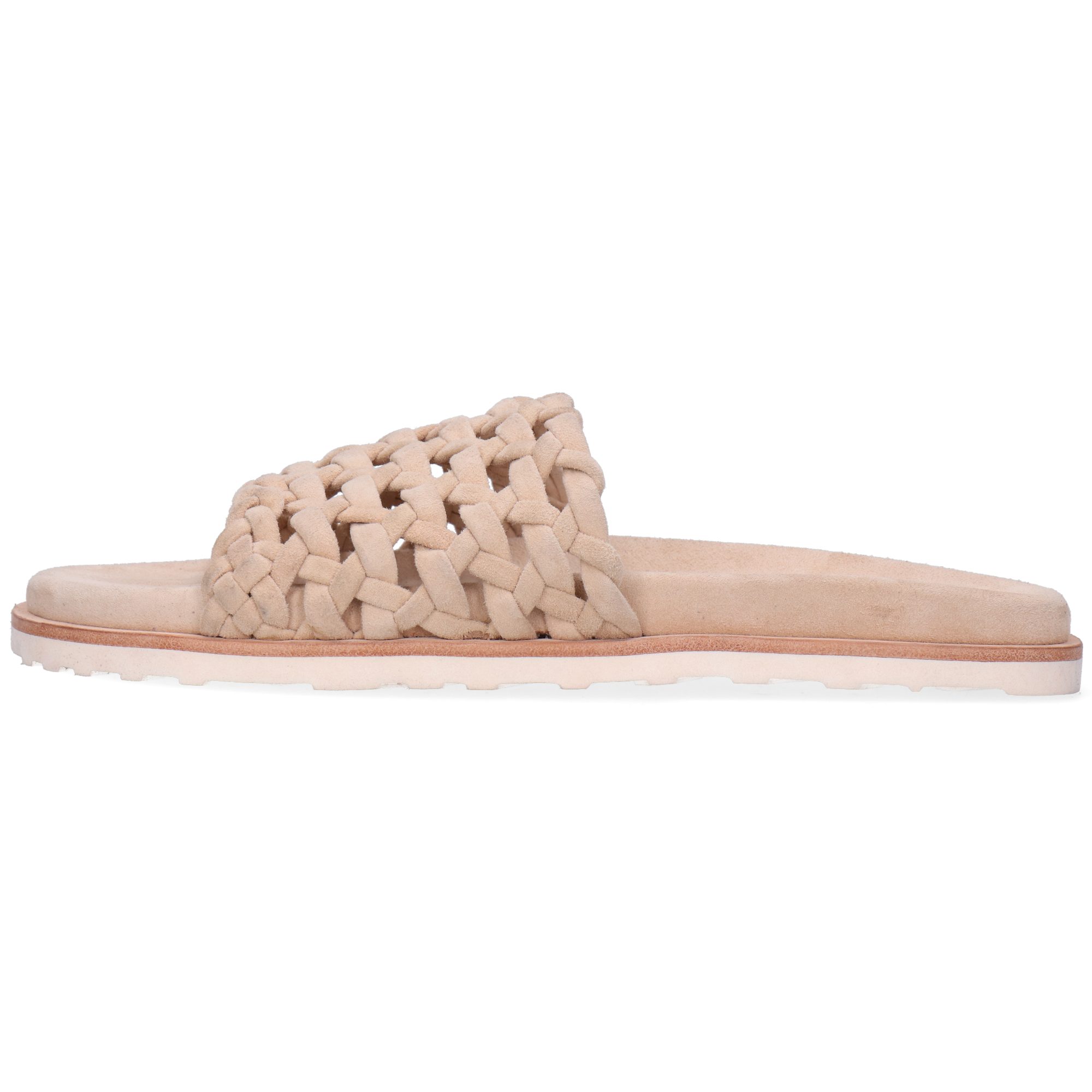 Melvin & Hamilton Petra 5 Leder-Geflochtene Schuhe für Damen Pantolette Flache Absätze, Echtes Leder, Von Hand geflochten