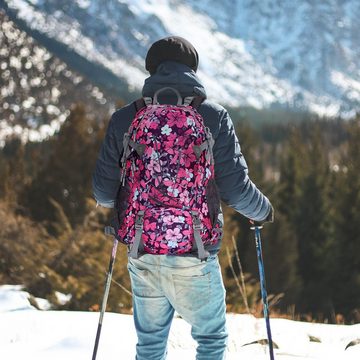 TAN.TOMI Wanderrucksack 30L Großer Wanderrucksack mit Rückenbelüftung, Multifunktionaler (Einschließlich Regenschutz), für Radfahren Reisen Klettern Sport(mit Regenschutz)