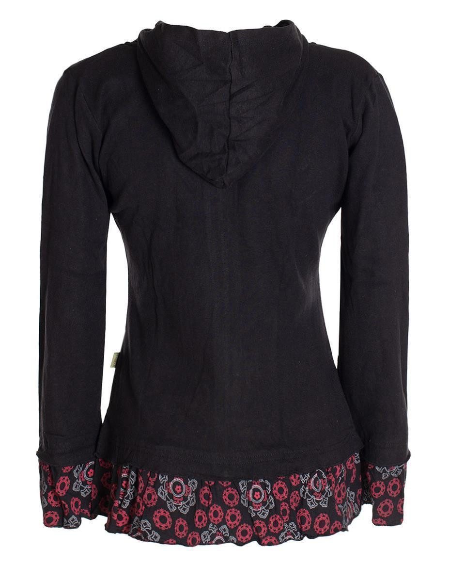 Vishes Kapuzensweatjacke Damen Sommerjacke Blumen-Strickjacke Elfenjacke Ka günstig online kaufen